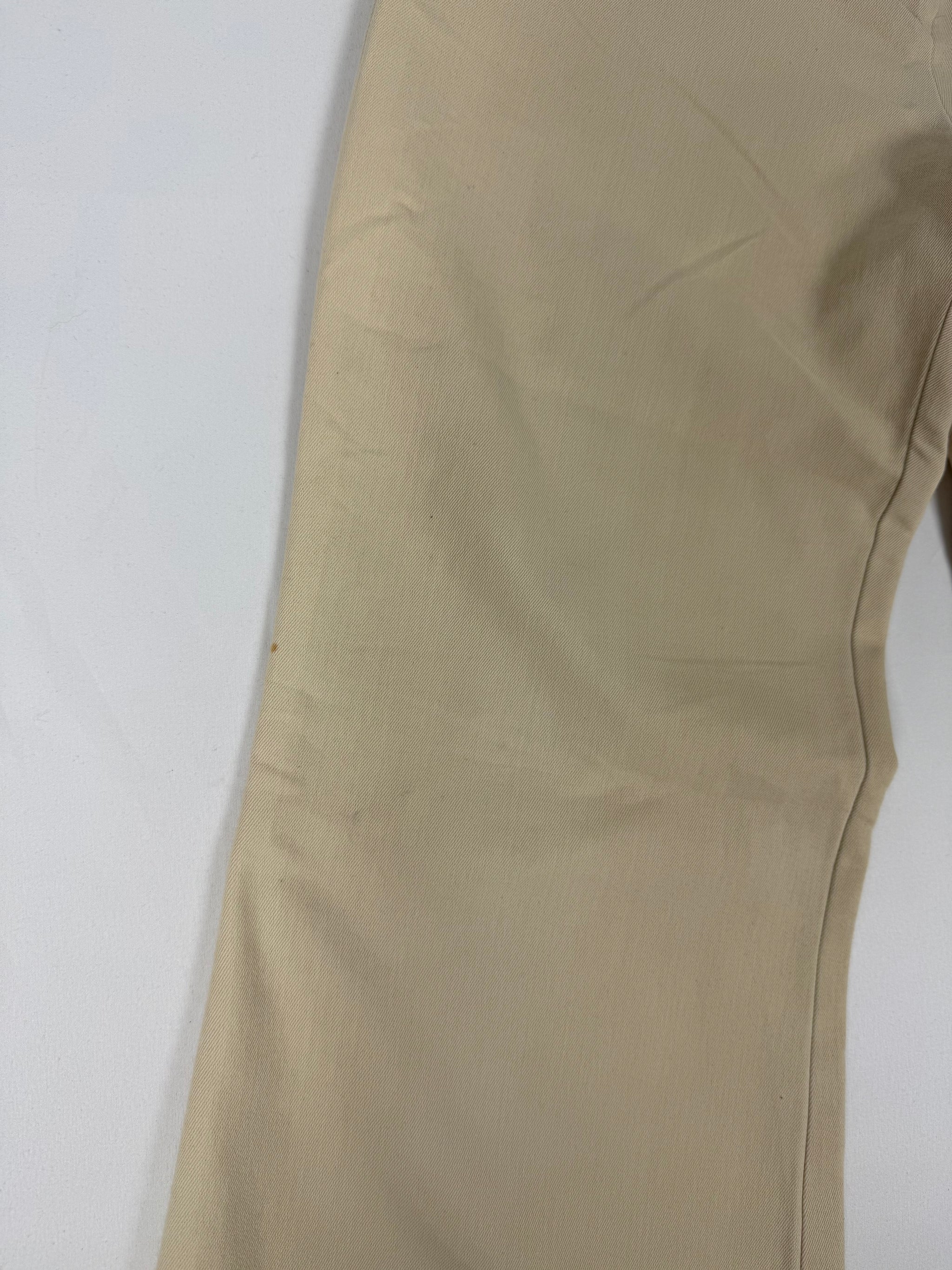 Beige low waist office flare pants (M)