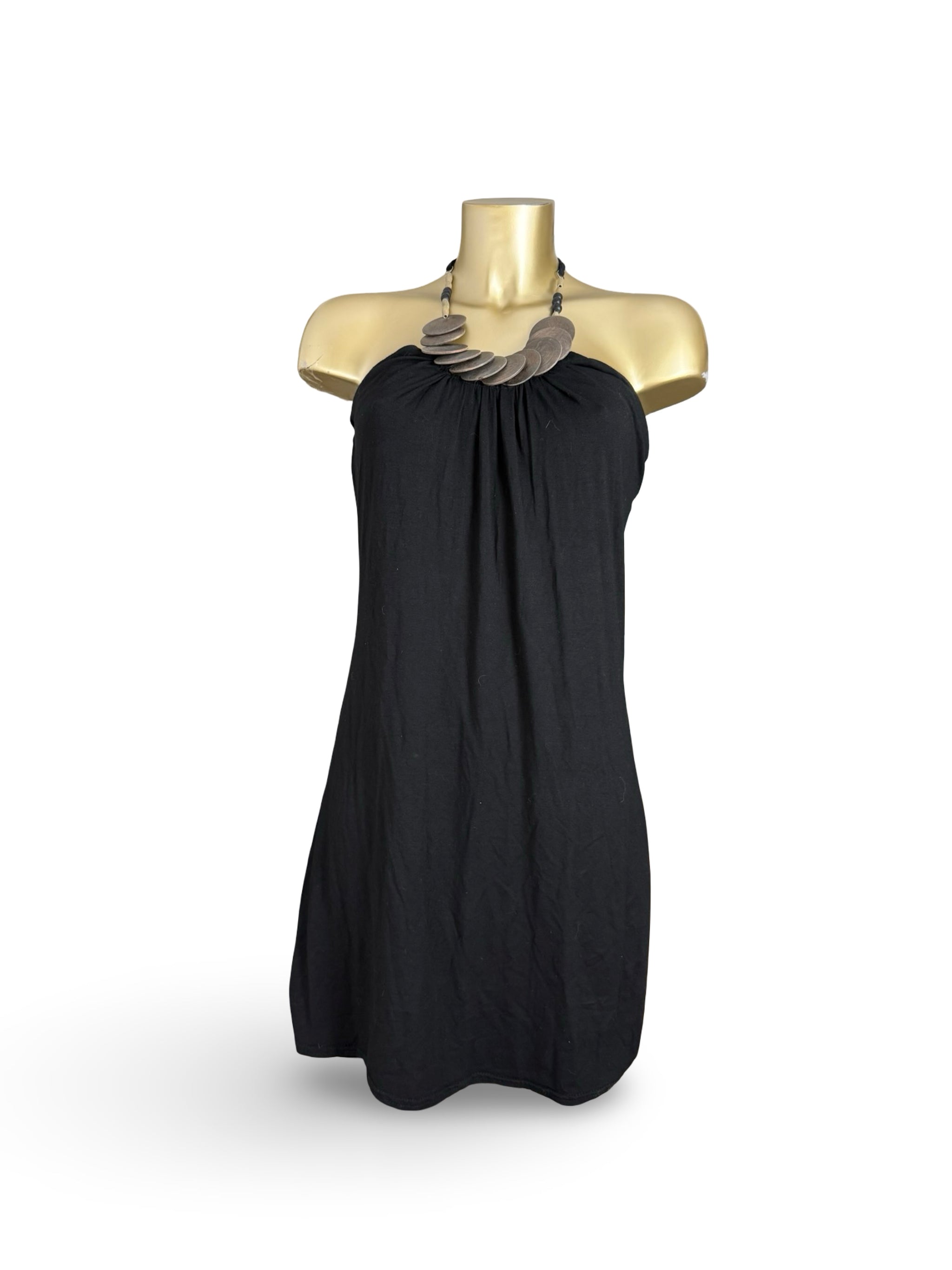 Black necklace mini dress (M)