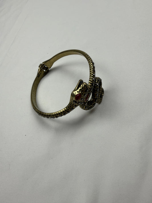 Gold bangle snake inox bracelet