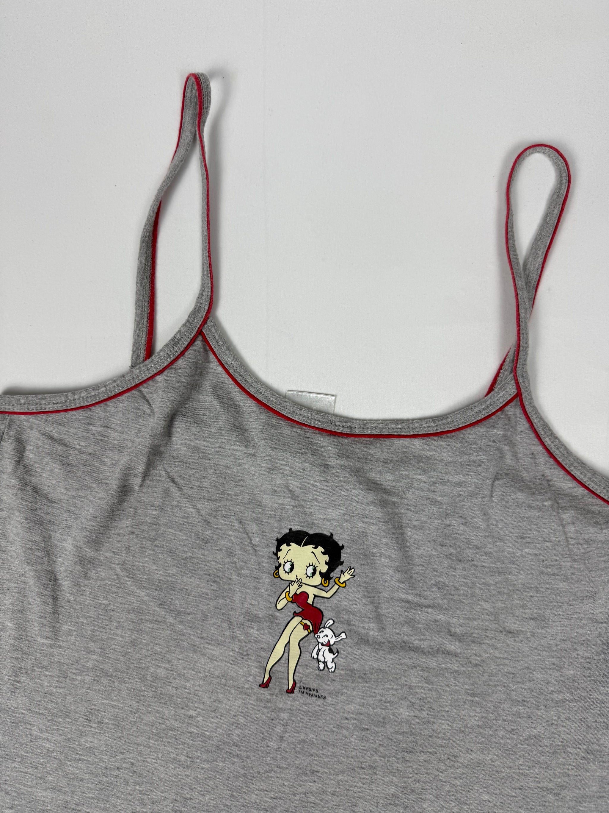 Grey cotton graphic top (XL)