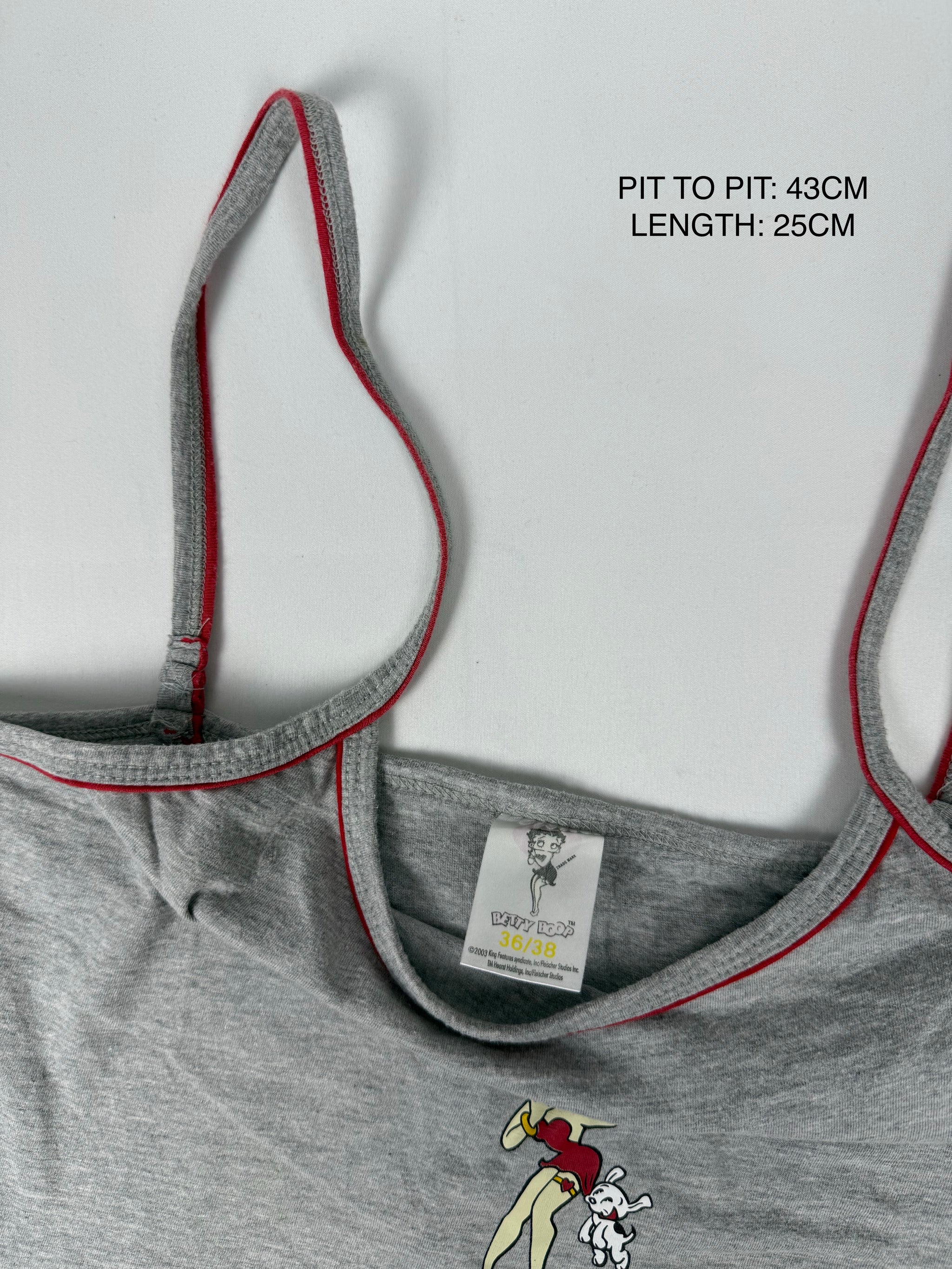 Grey cotton graphic top (XL)
