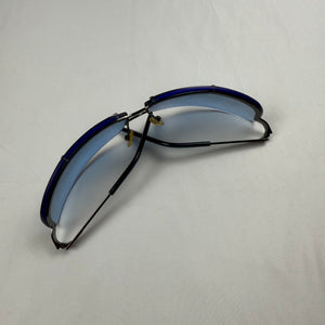 2000s blue shield sunglasses