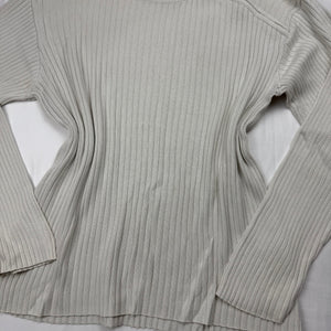 White zip up ribbed  jumper (XL)