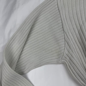 White zip up ribbed  jumper (XL)