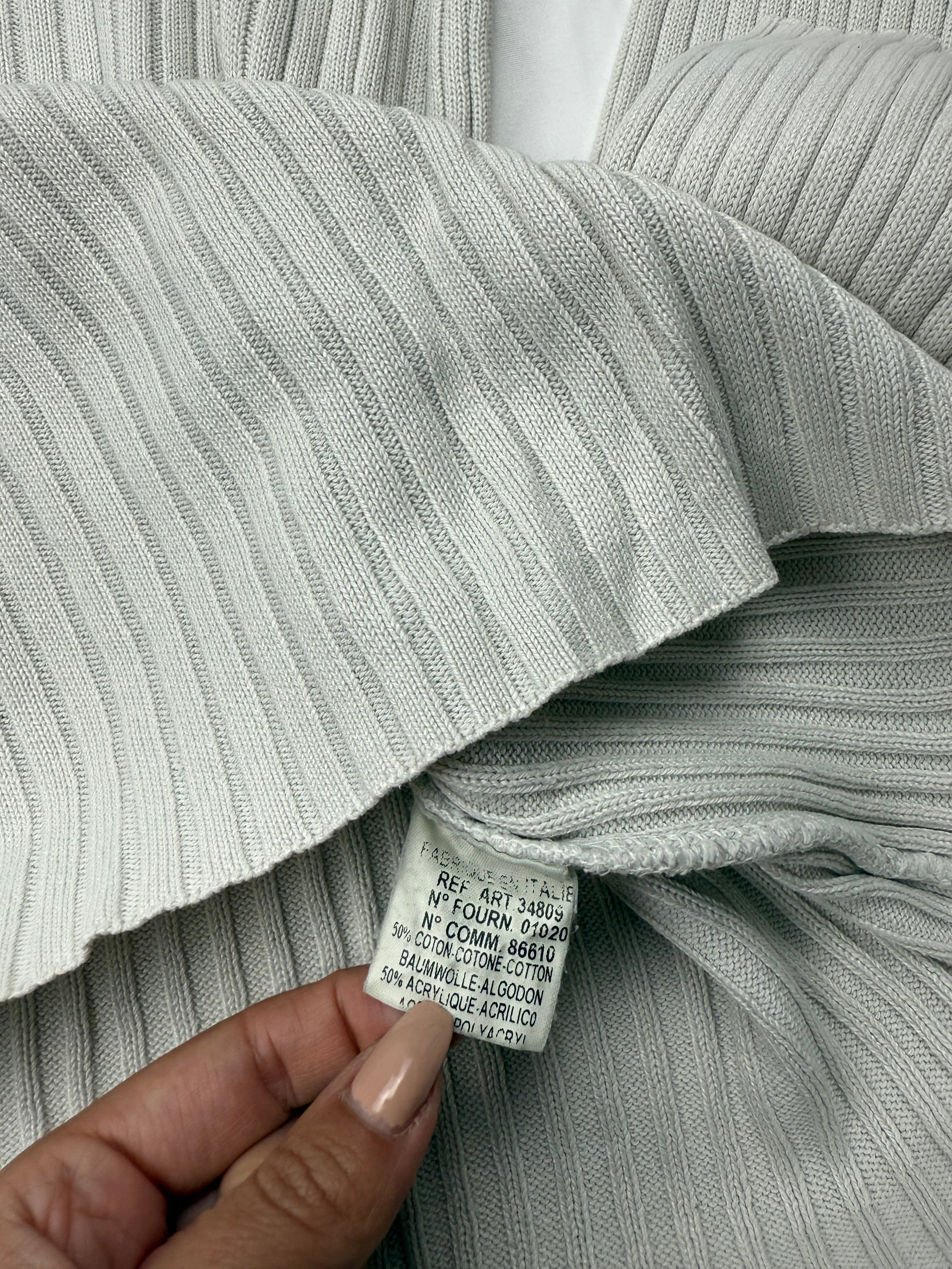White zip up ribbed jumper (XL)