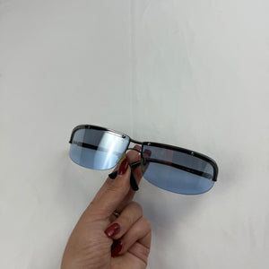 2000s blue shield sunglasses