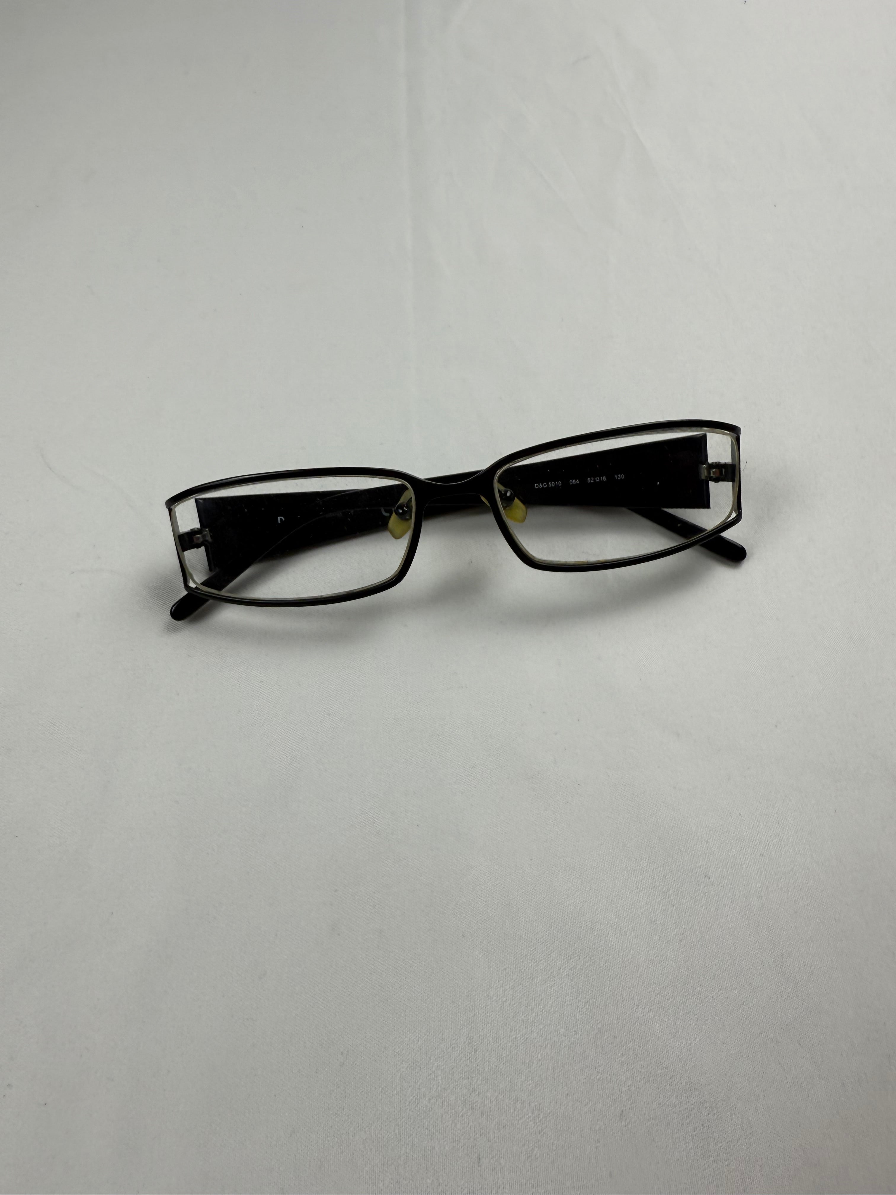 Black rhinestones logo 2000s office siren glasses (with prescription)