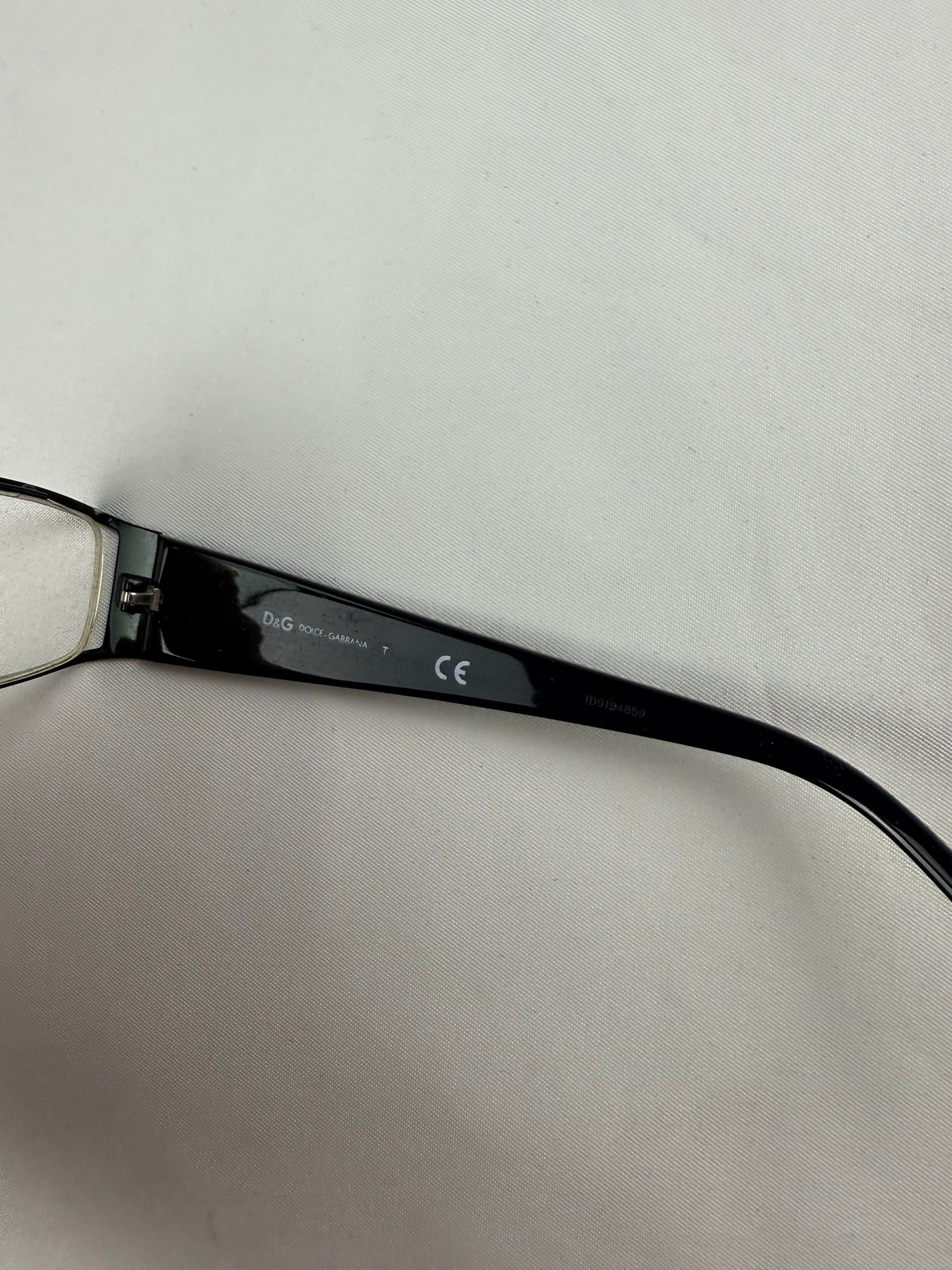 Black rhinestones logo 2000s office siren glasses (with prescription)