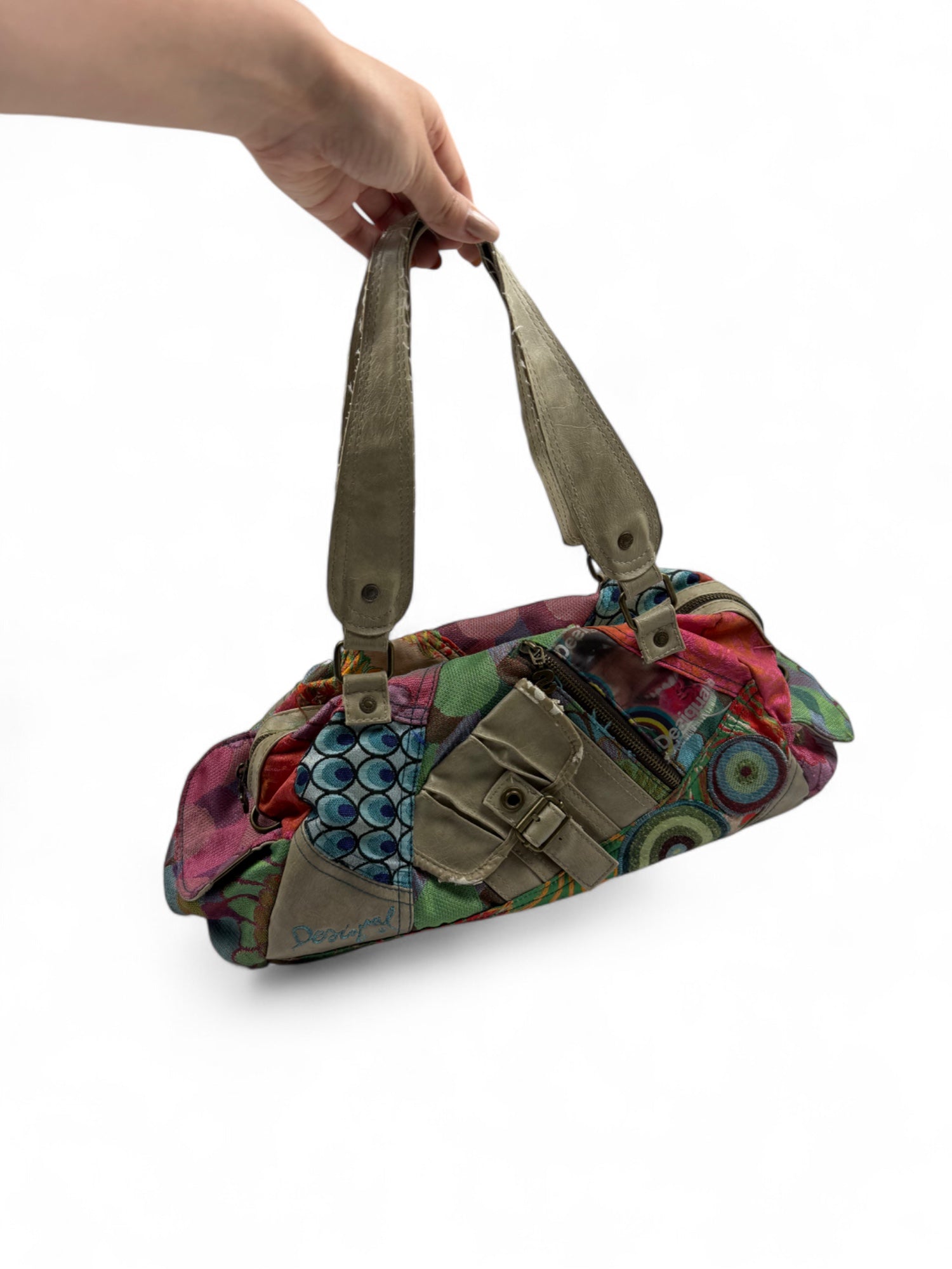 Graphic shoulder besace bag (20 x41 cm)