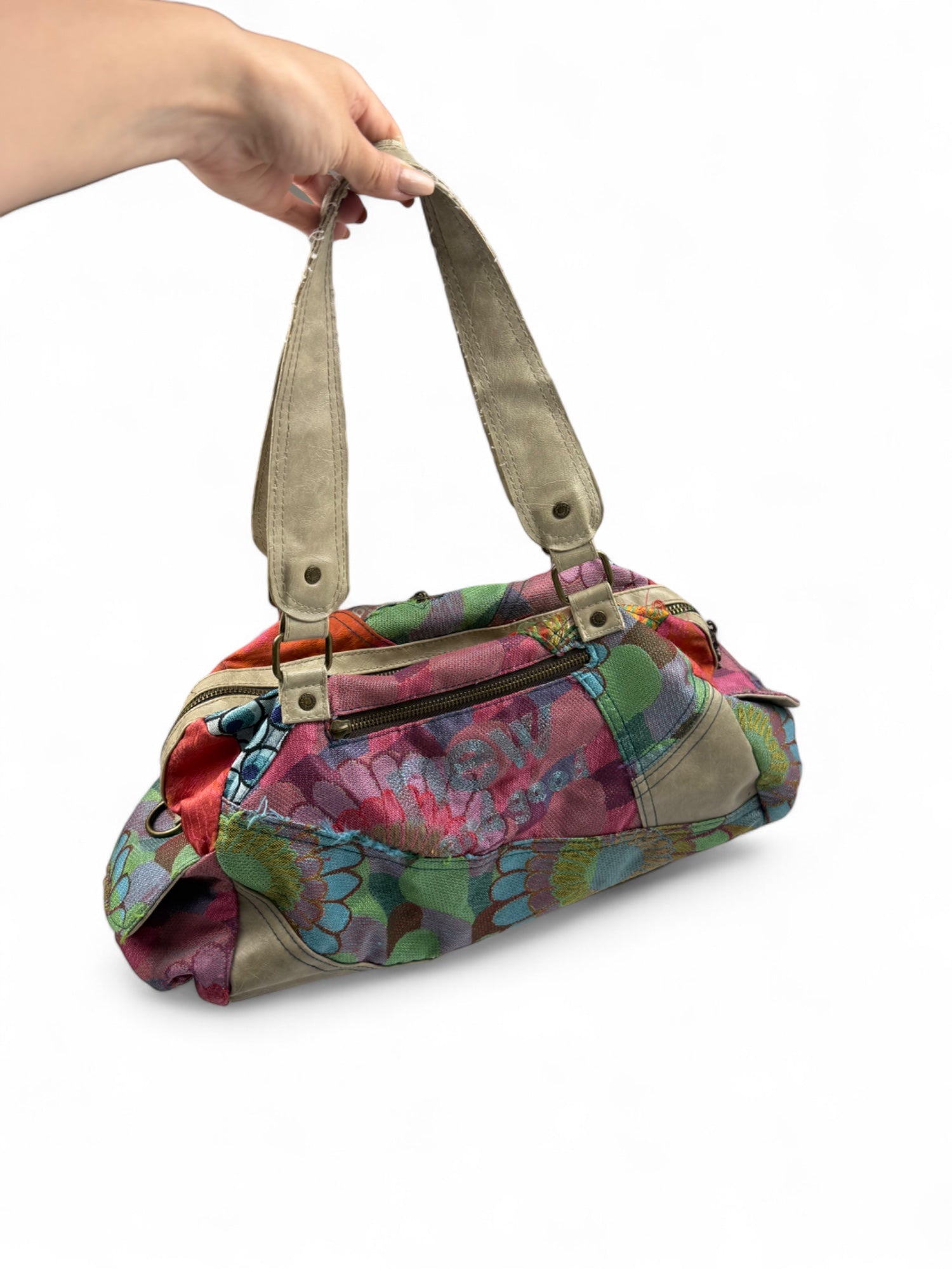 Graphic shoulder besace bag (20 x41 cm)