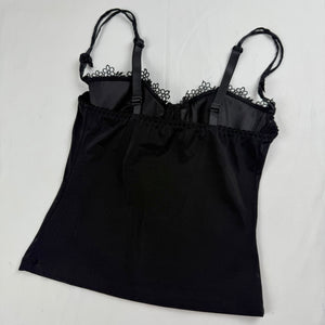 Black bustier lycra babydoll top (XS)