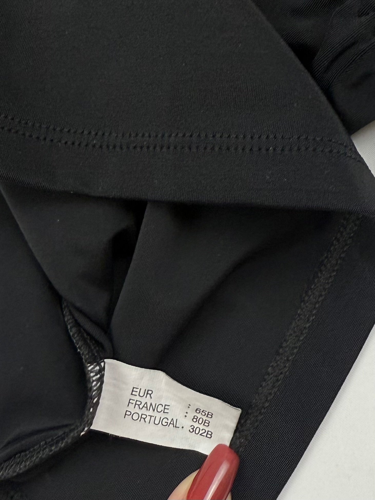 Black bustier lycra babydoll top (XS)