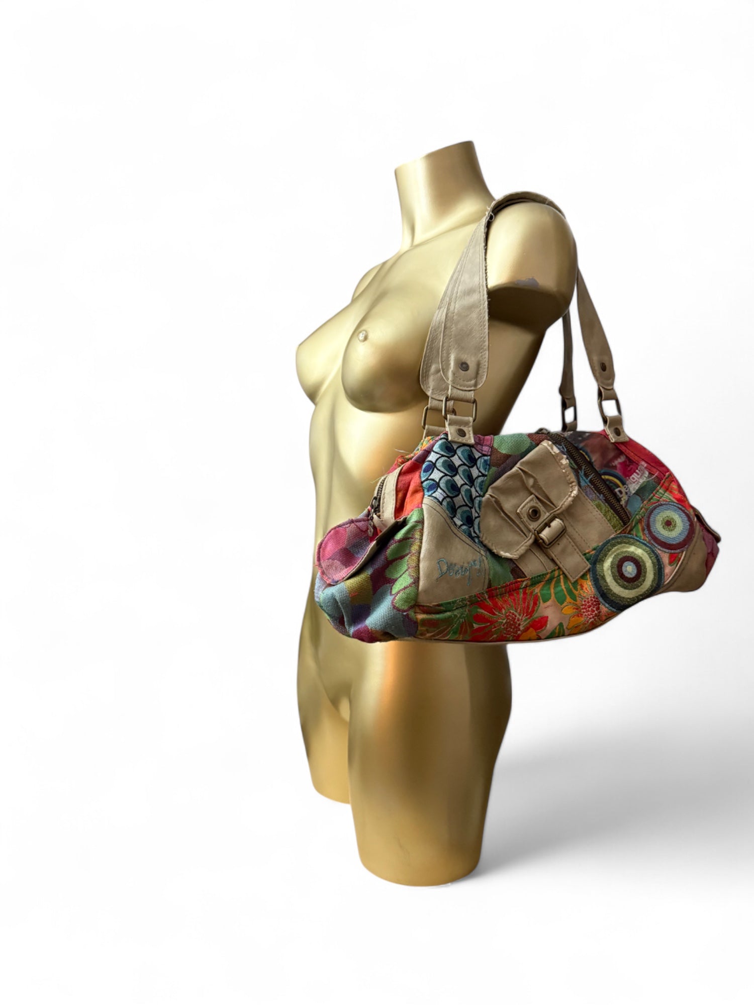 Graphic shoulder besace bag (20 x41 cm)