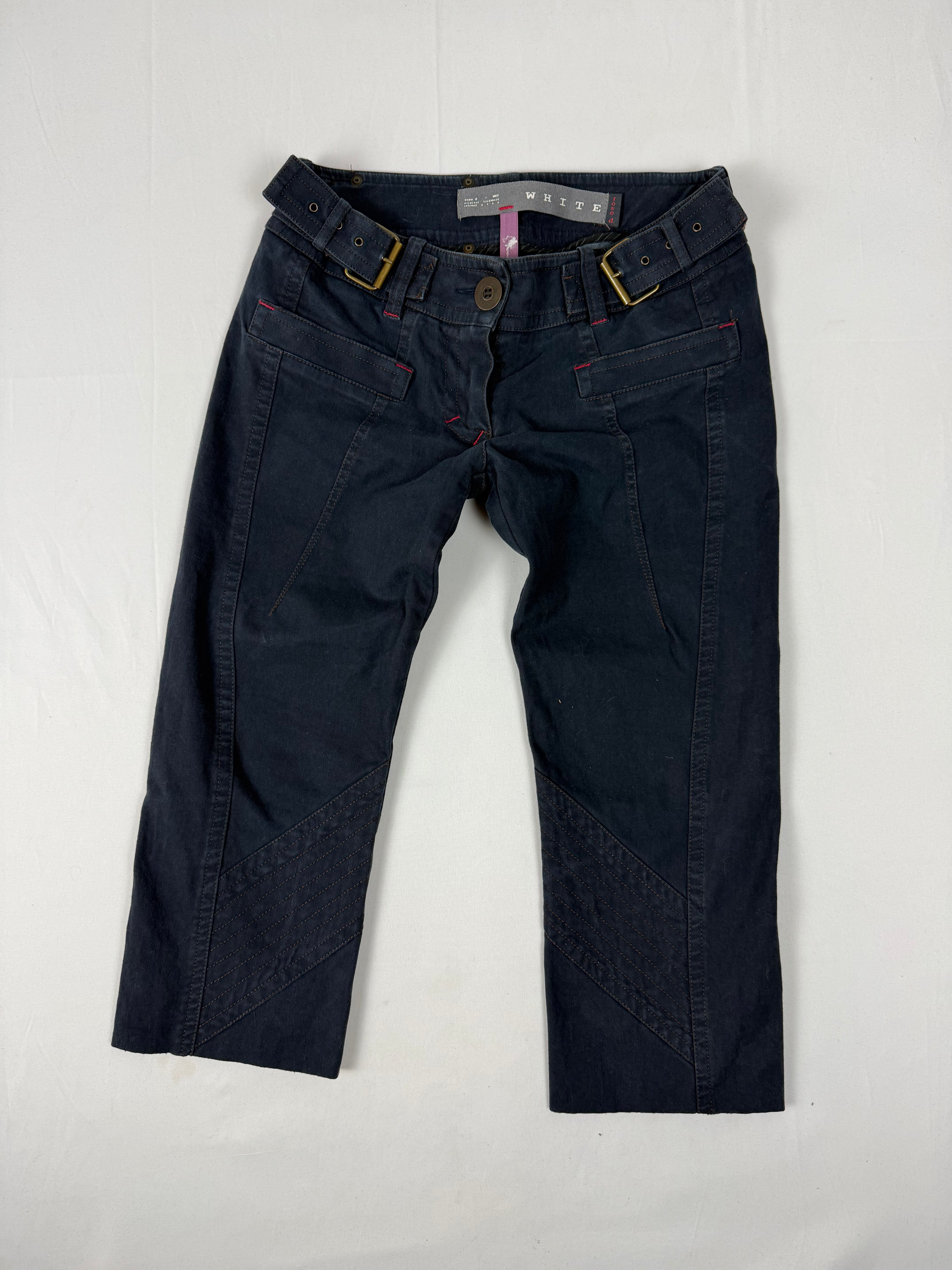 Navy denim low rise capri pants (XS/S)