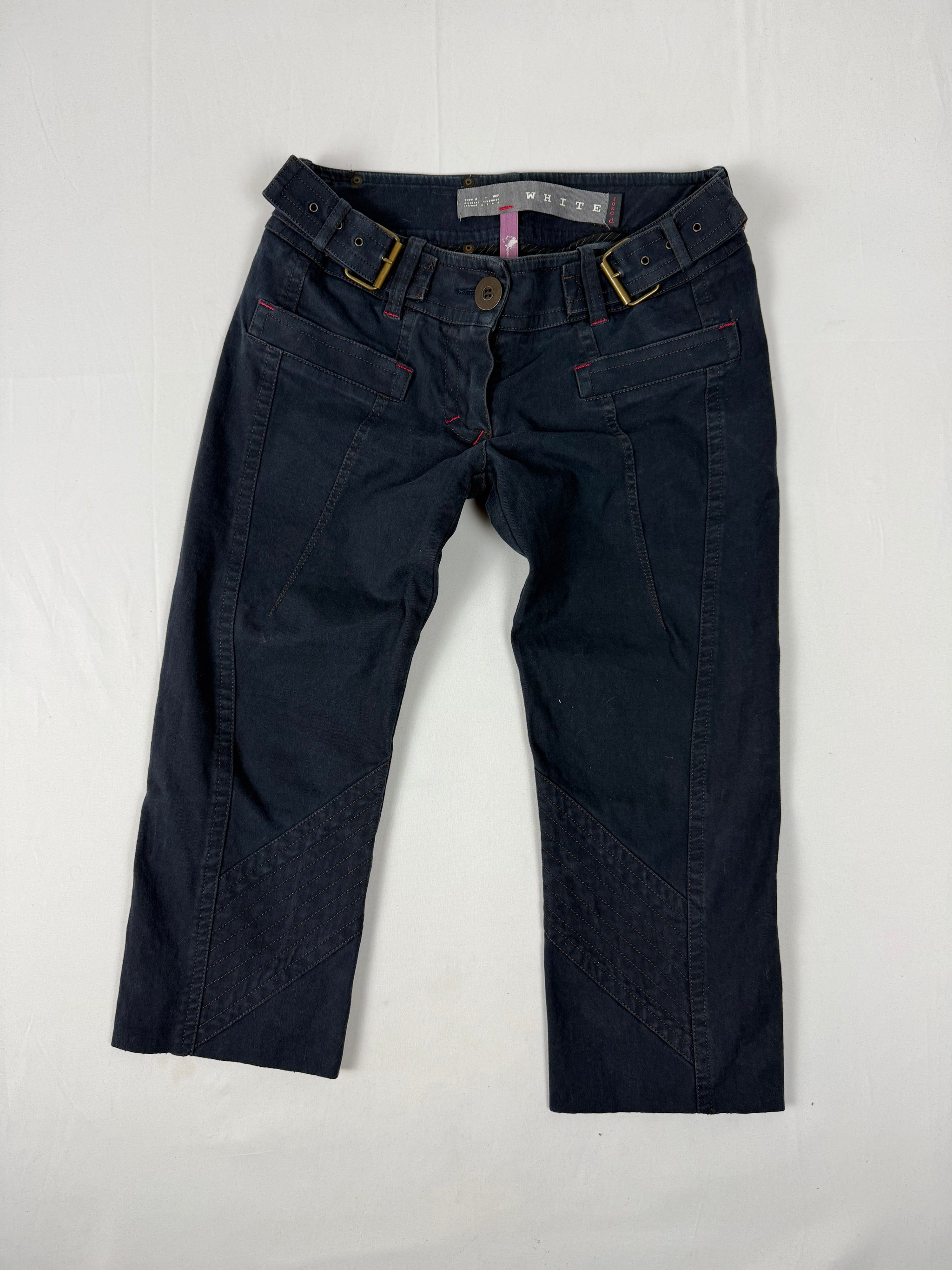 Navy denim low rise capri pants (XS/S)