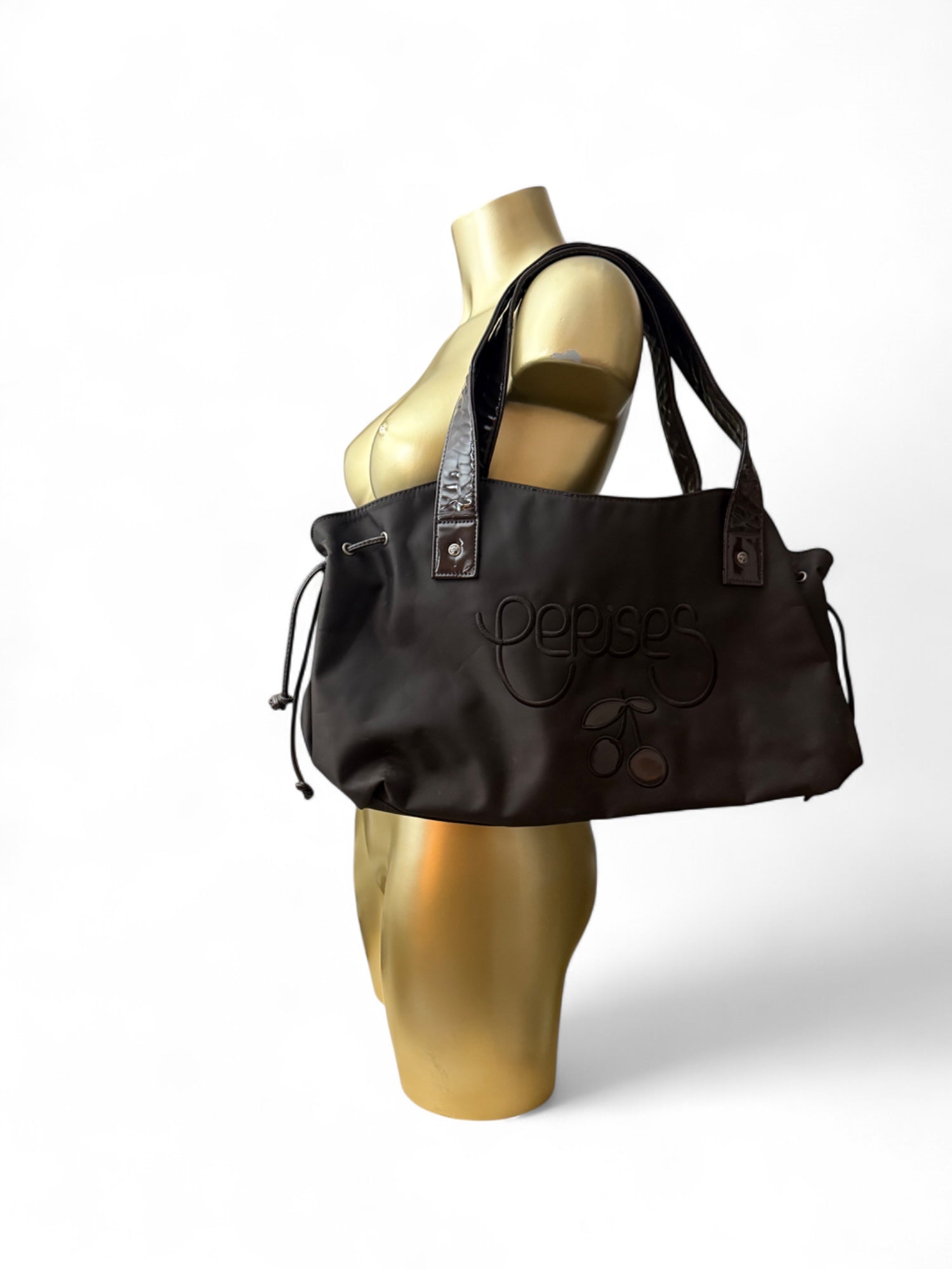Brown logo uni shoulder bag (45x21 cm)