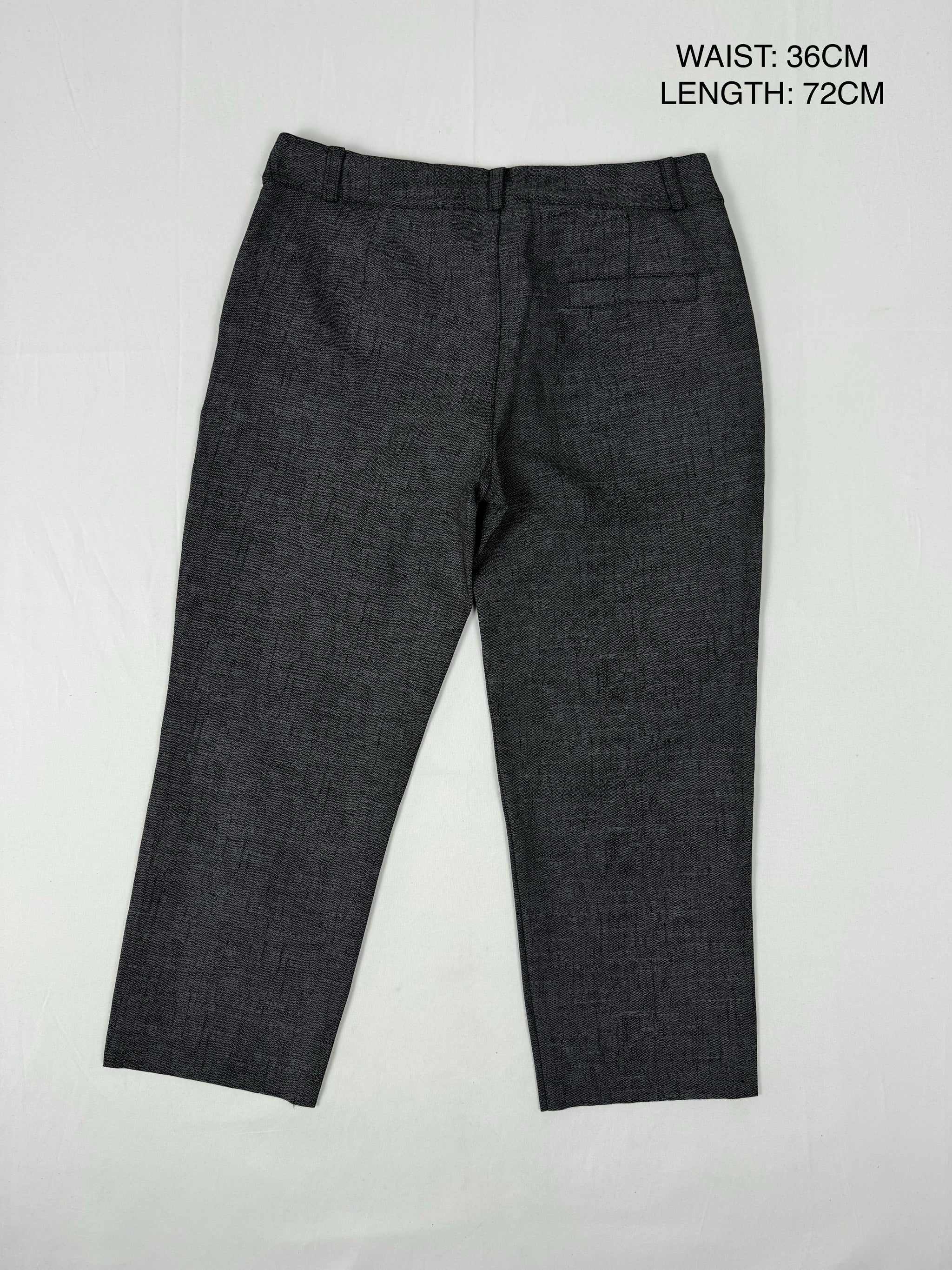 Grey low waist office capri pants (M)