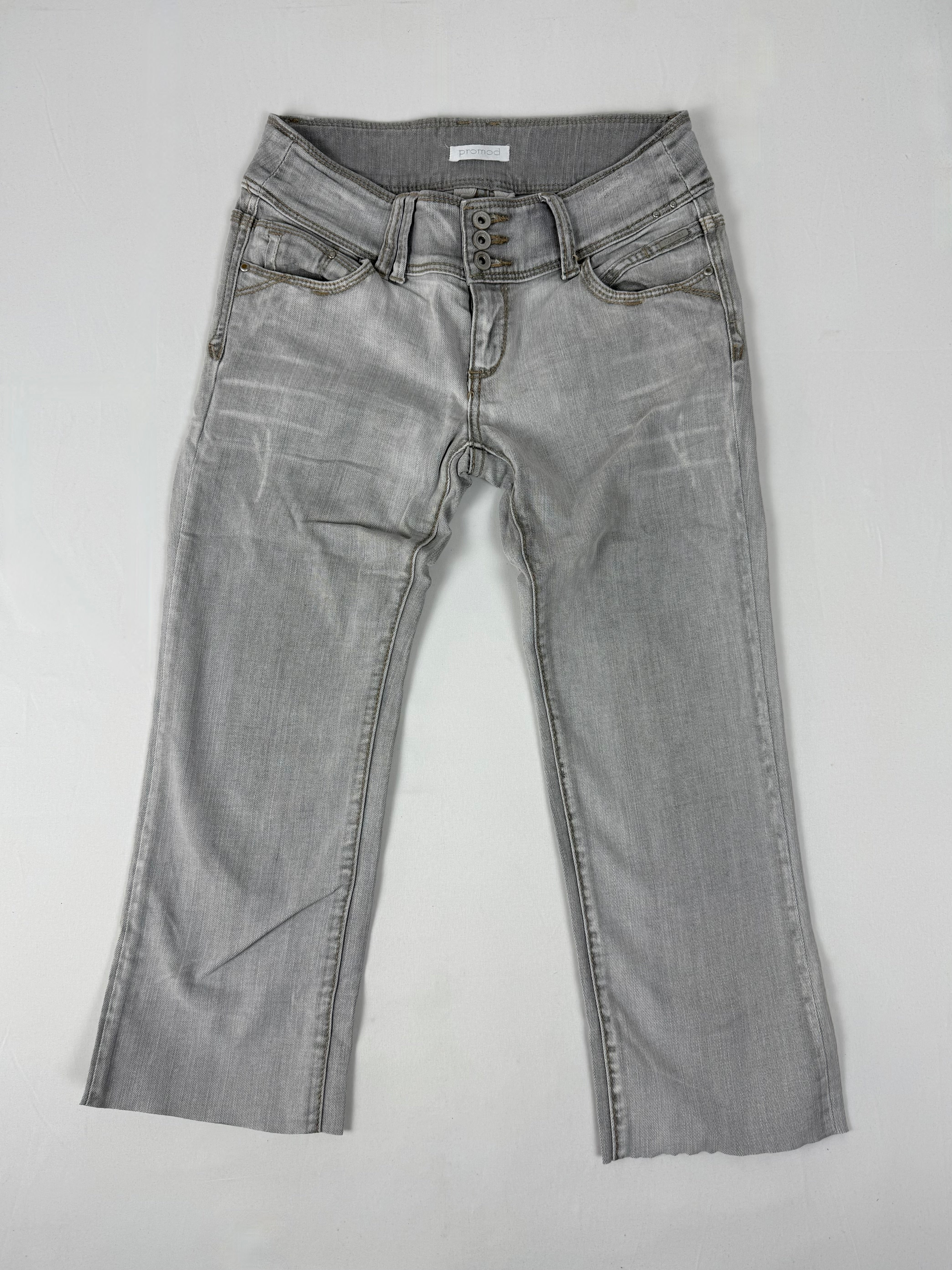 Grey low rise denim capri pants (S/M)