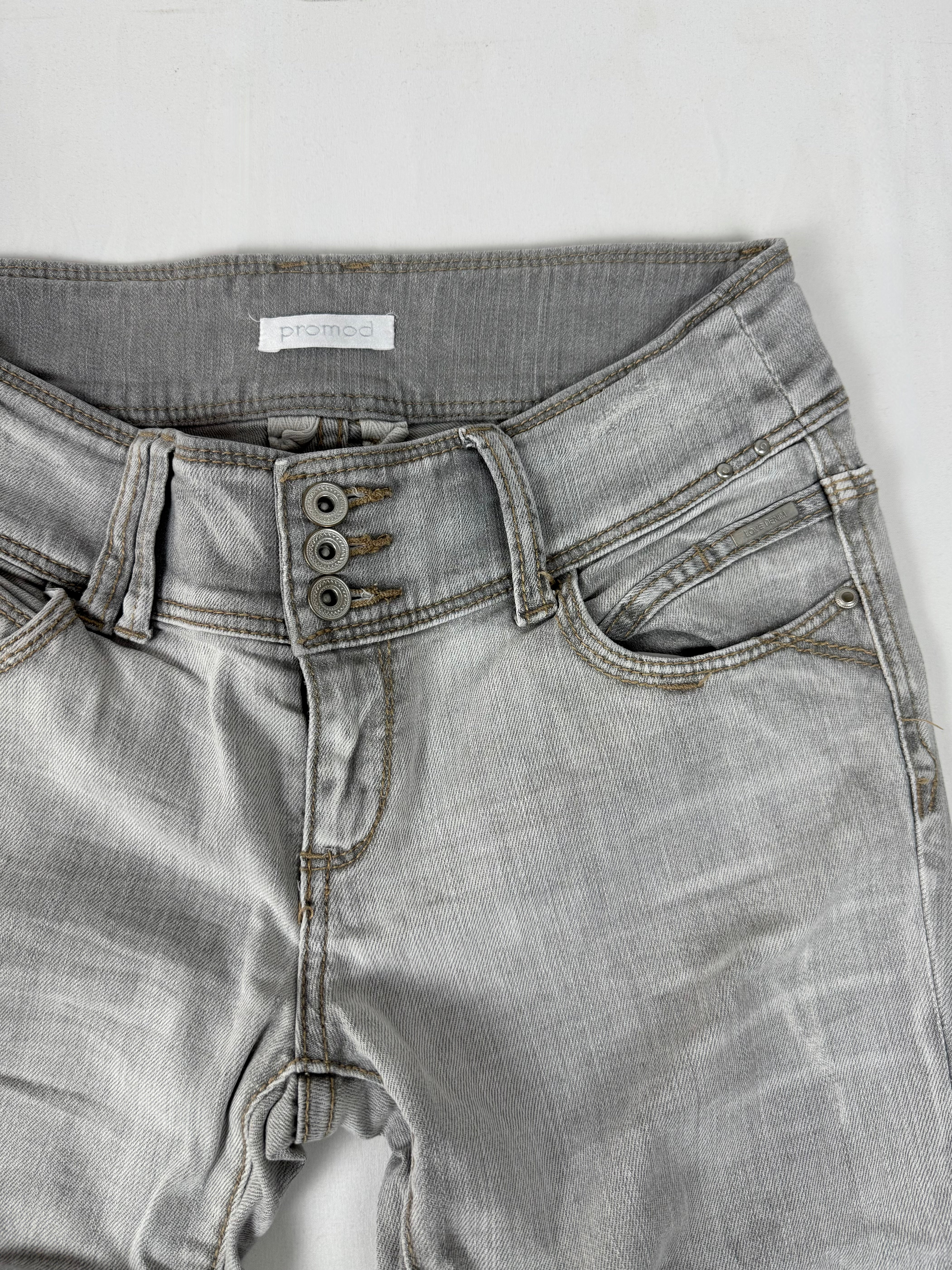 Grey low rise denim capri pants (S/M)
