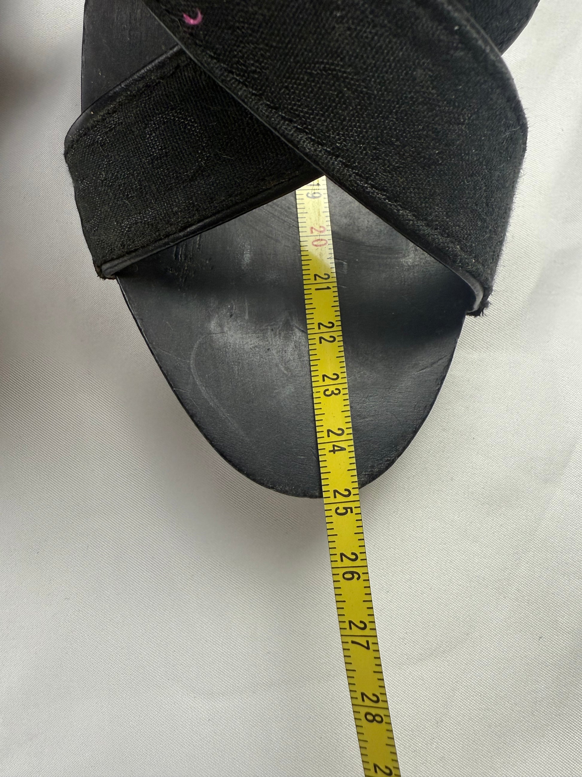 Black real leather mules heels (38)
