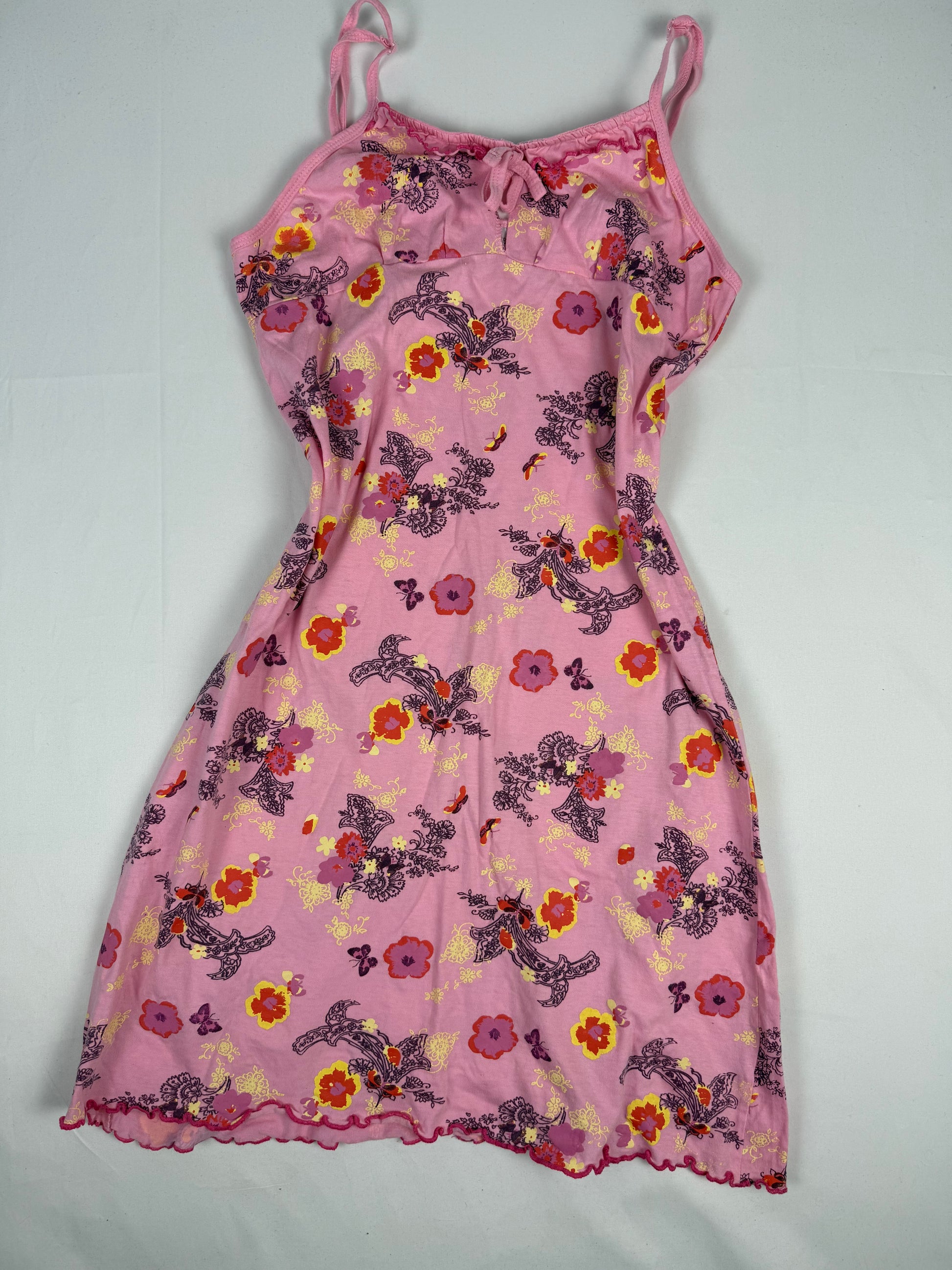 Baby pink graphic cotton dress (L)