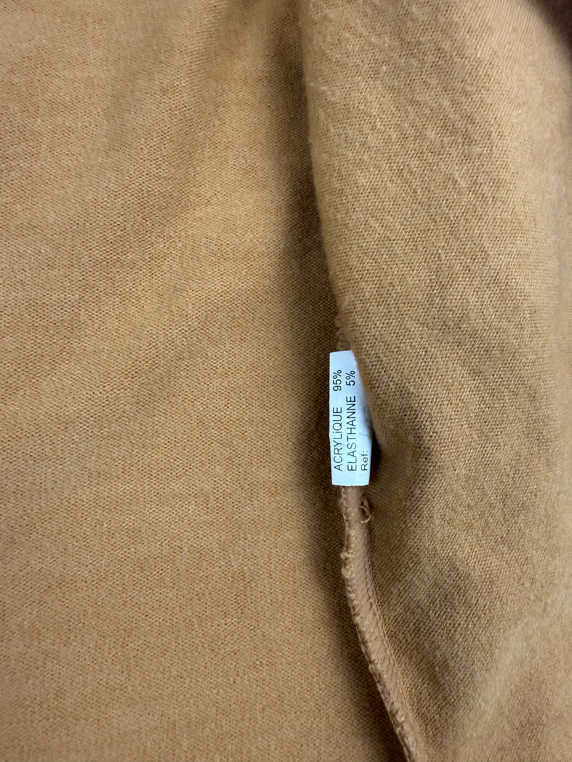 Beige mustard cardigan jumper (S)