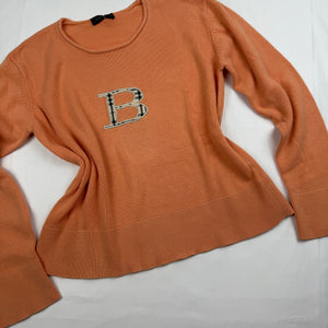 Orange B logo cotton jumper (S/M)