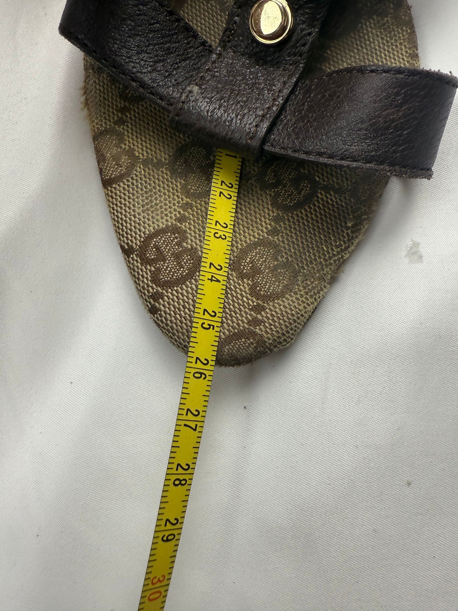 Brown leather monogram mules heels (37.5/38)