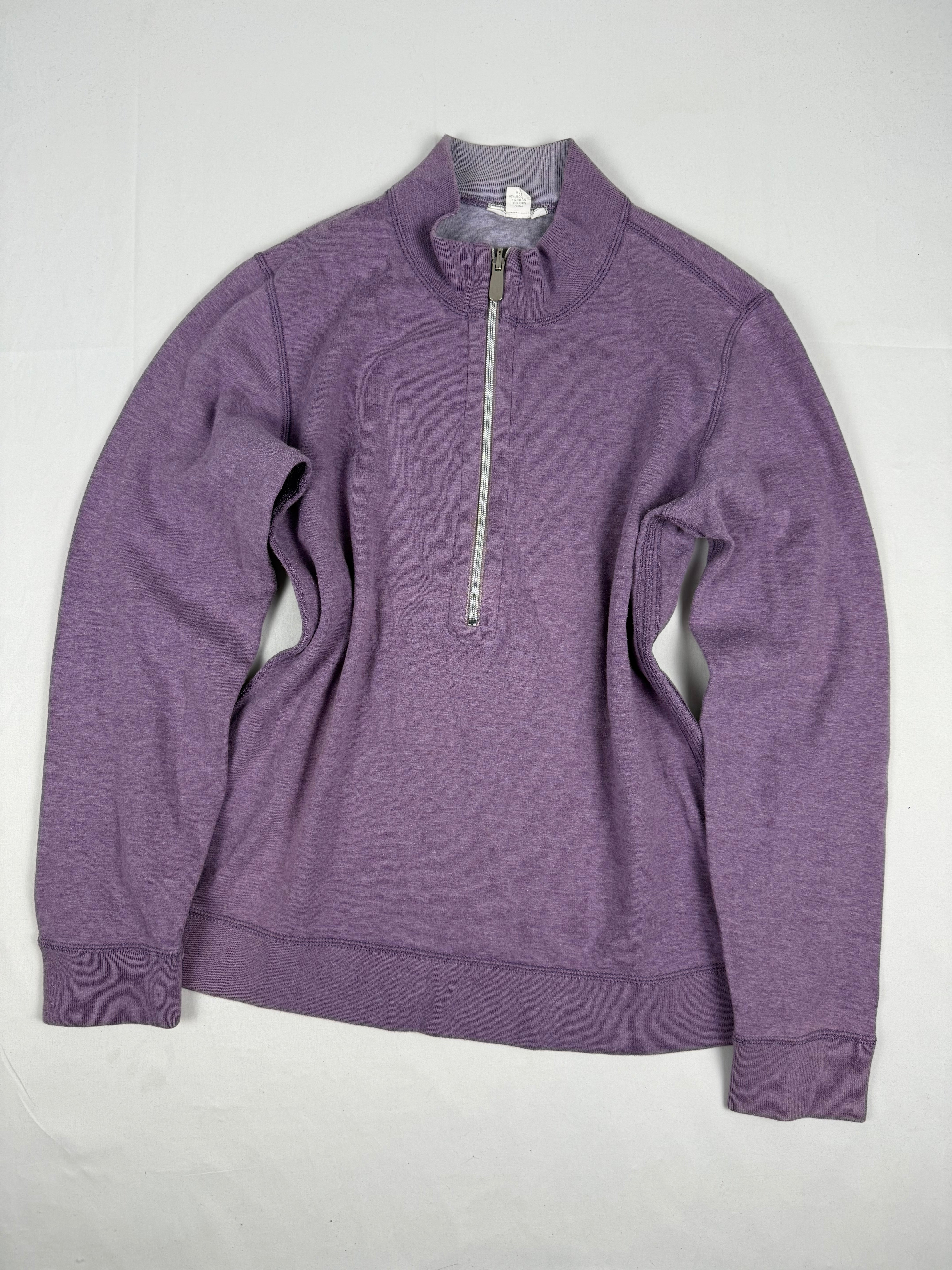 Lilac half zip cotton sweatshirt (M)