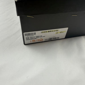 Brown leather monogram mules heels (37.5/38)