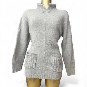 Grey super soft high neck jumper (XL)