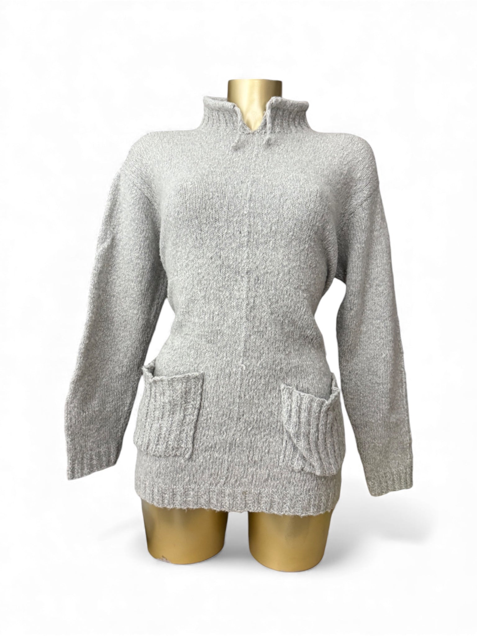Grey super soft high neck jumper (XL)