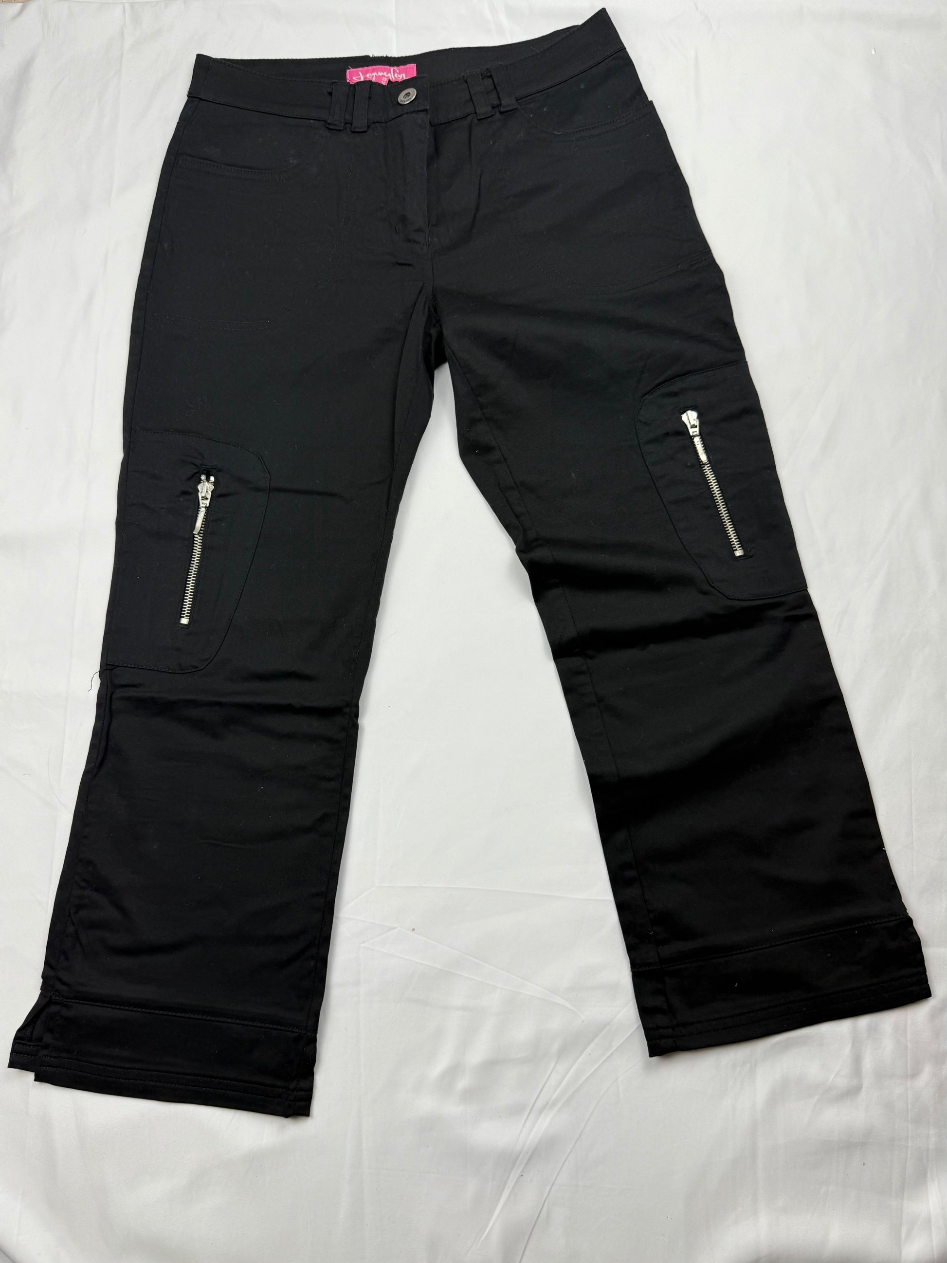Black low rise capri pants (S)