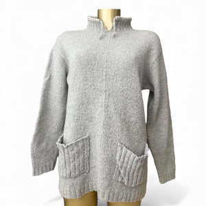 Grey super soft high neck jumper (XL)