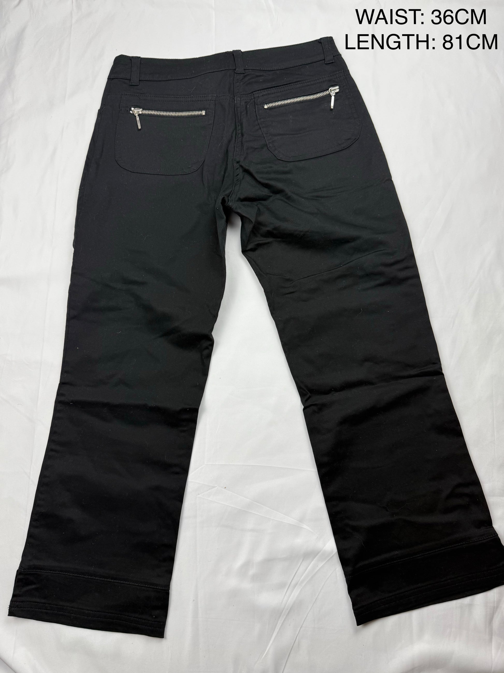 Black low rise capri pants (S)