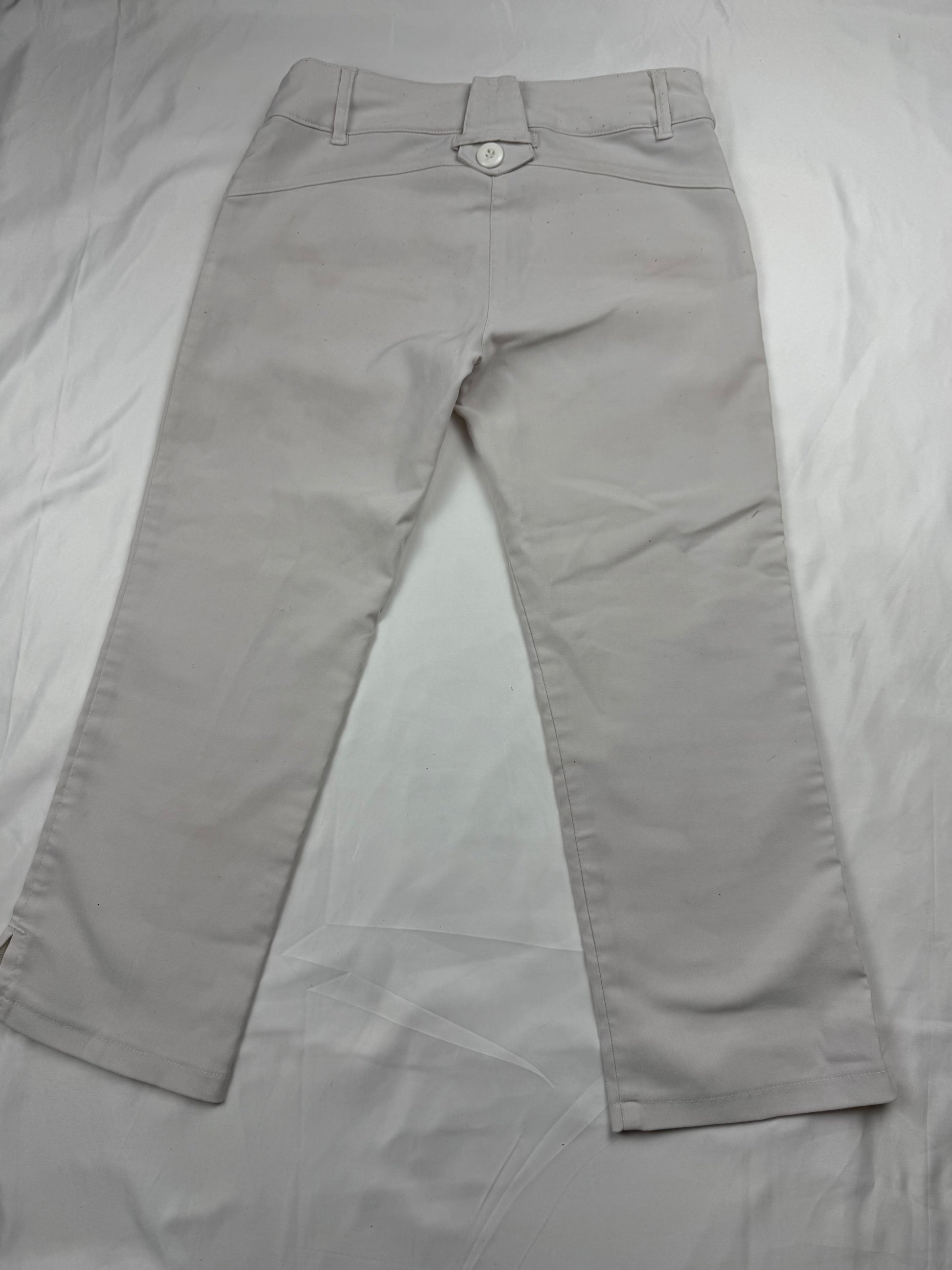 White low rise stretchy capri pants (S)