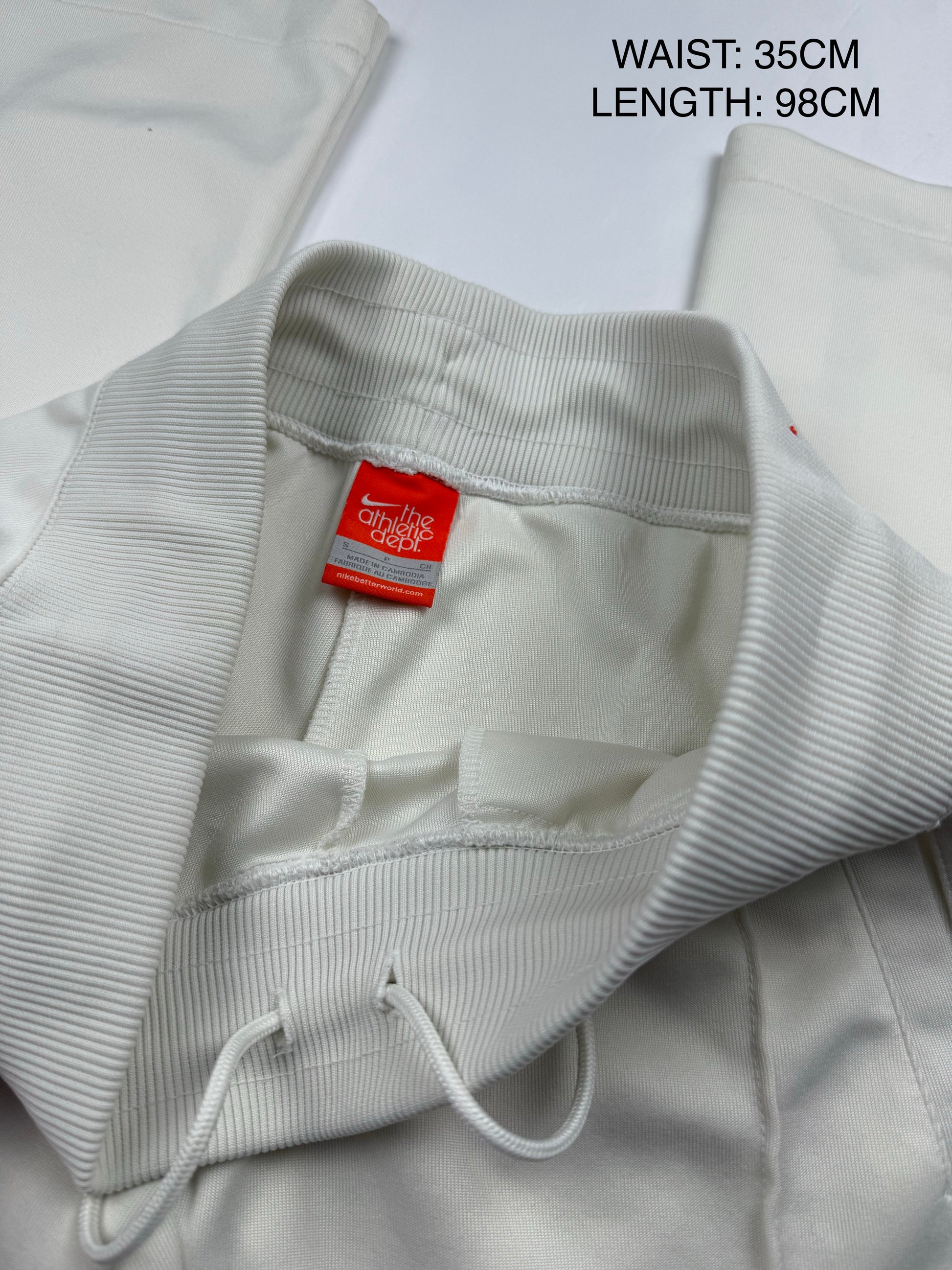 White low rise flare joggers (S)