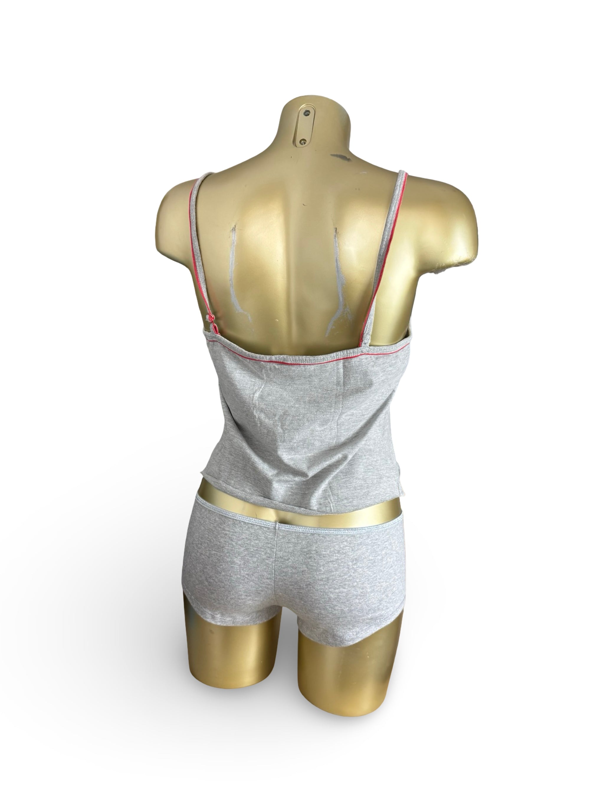 Grey cotton graphic top (XL)