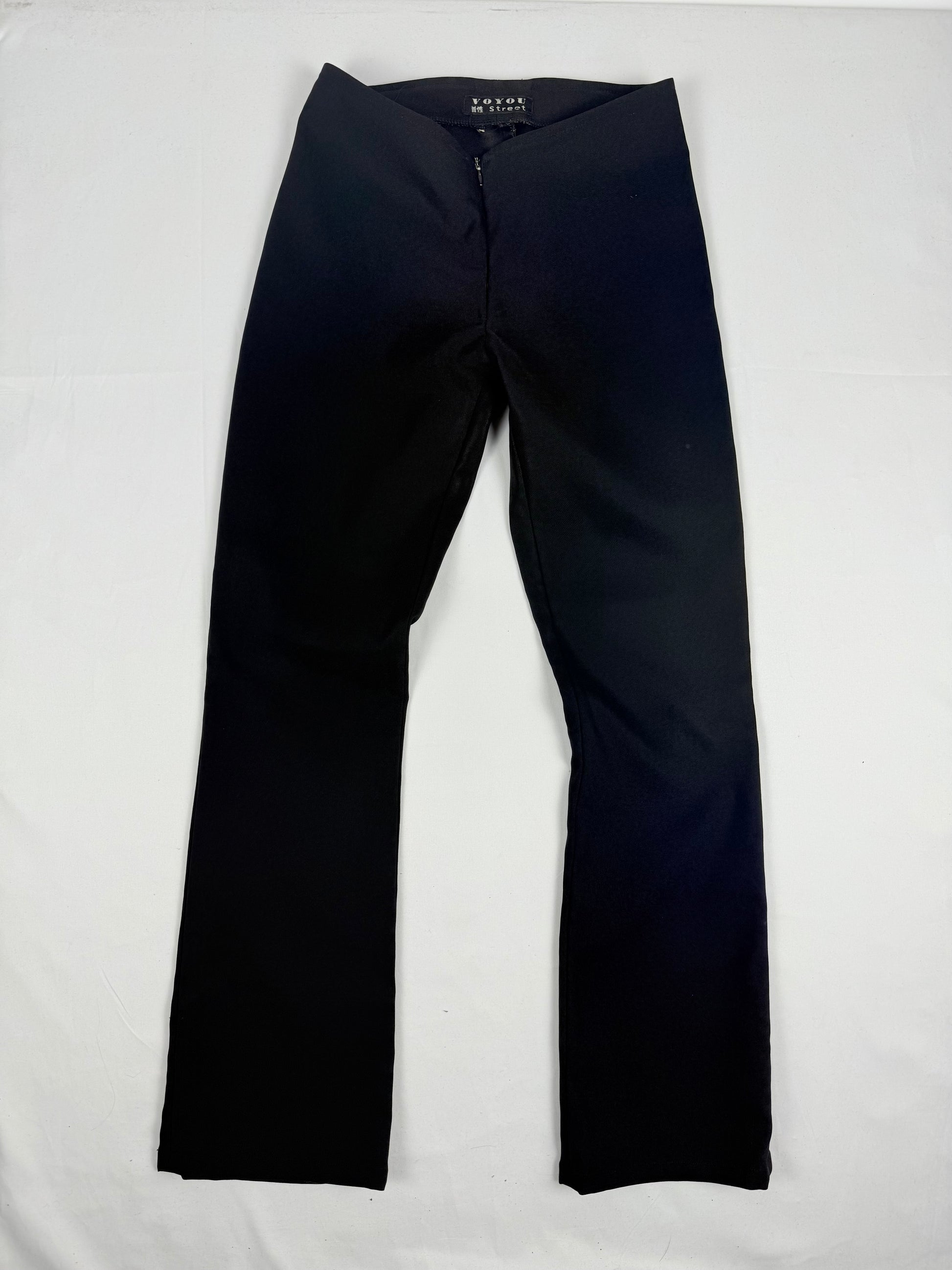 Black low rise bootcut office leggings pants (XS)