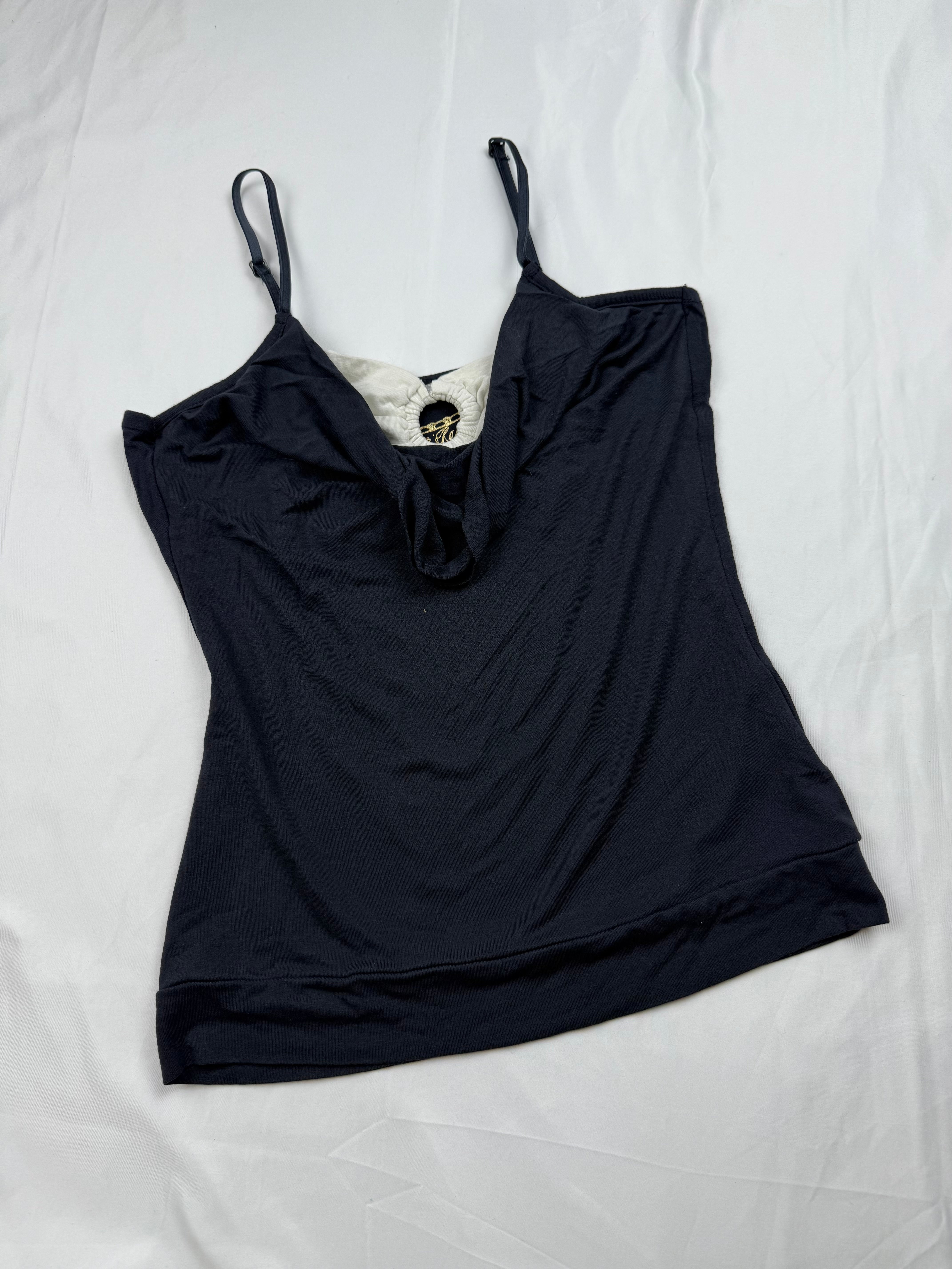Black buckle cami top (S)