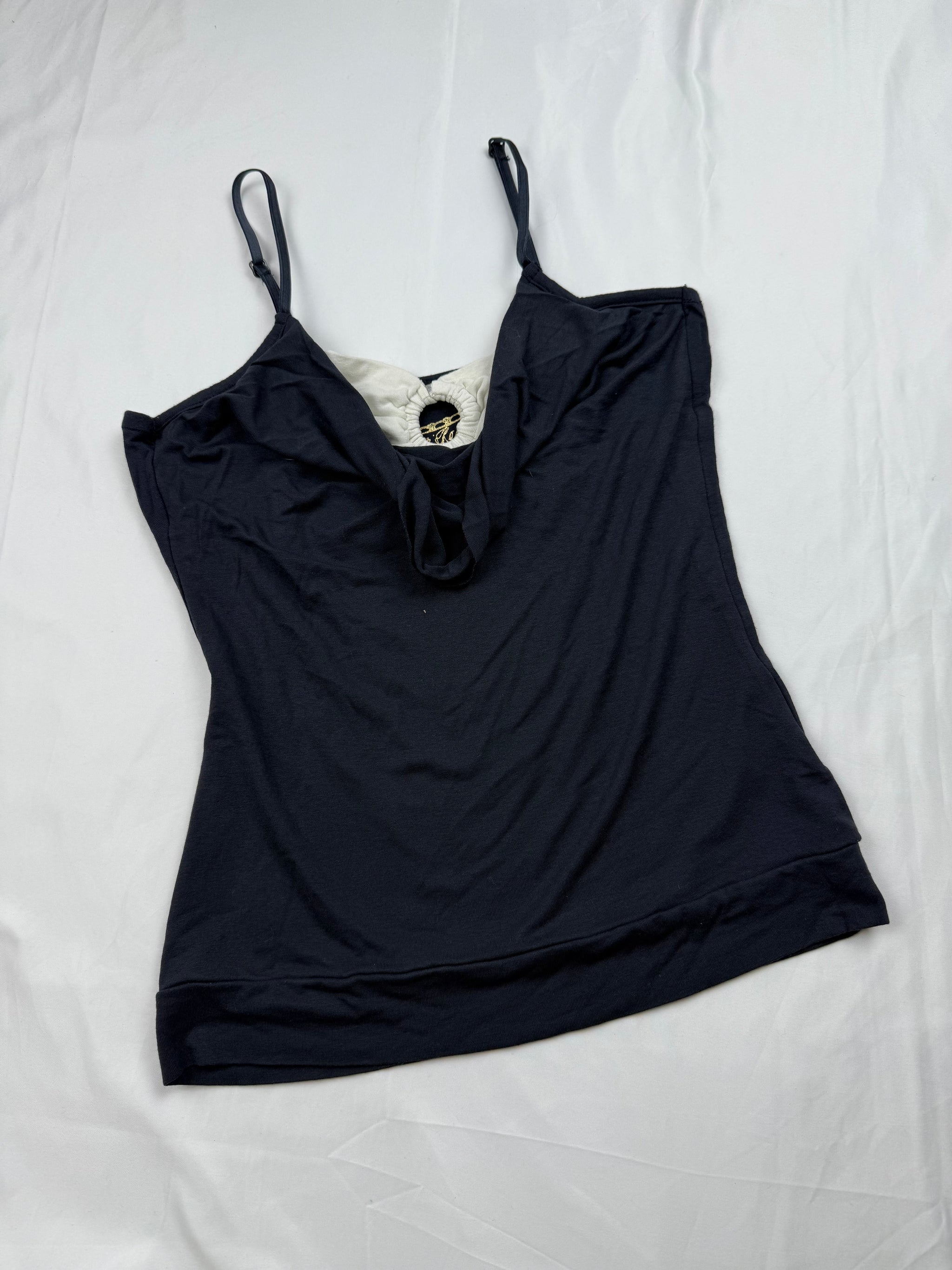 Black buckle cami top (S)
