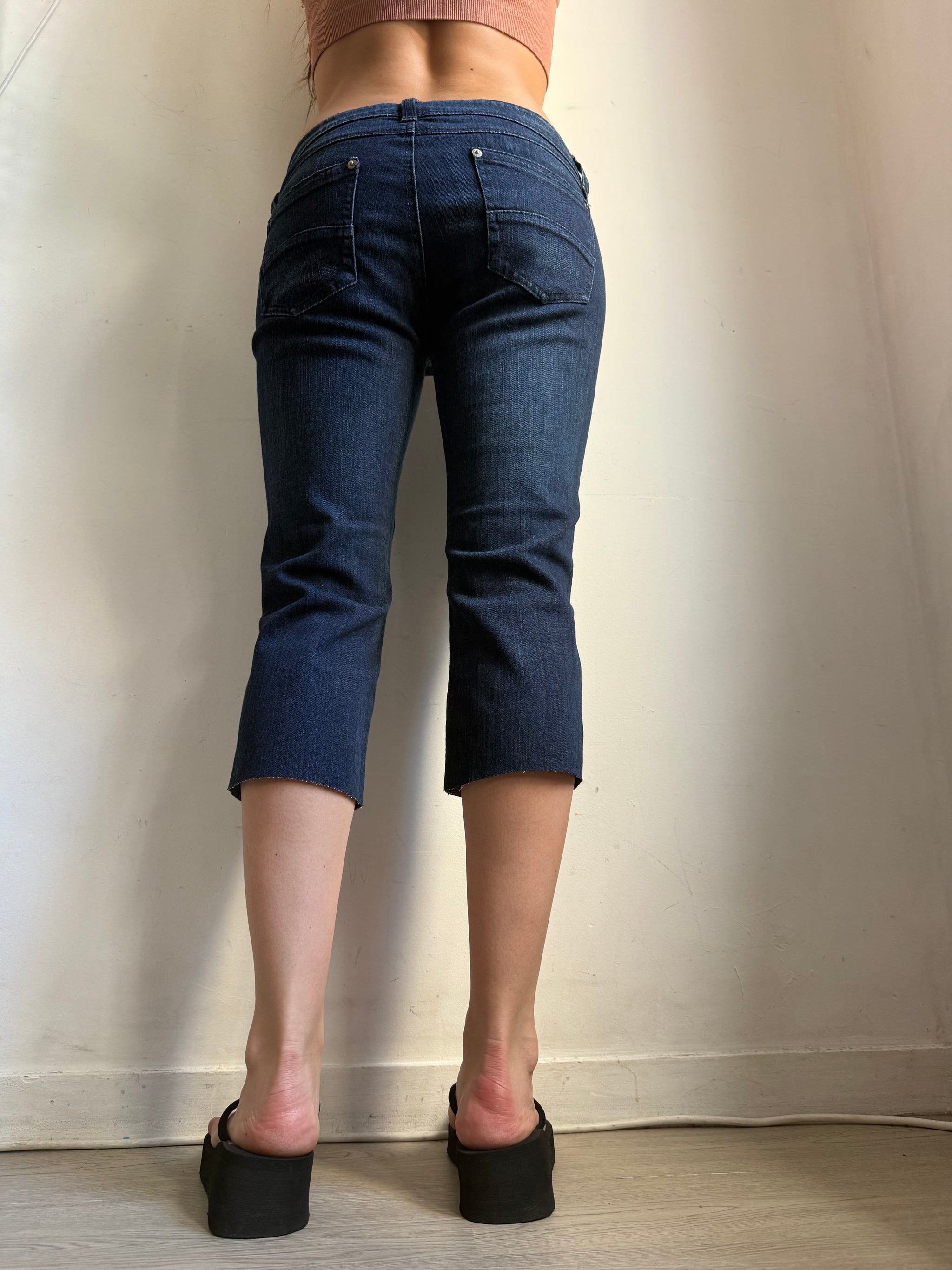 Navy low waist capri pants (L)