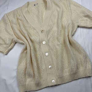 Cream knitted cardigan tee (M/L)