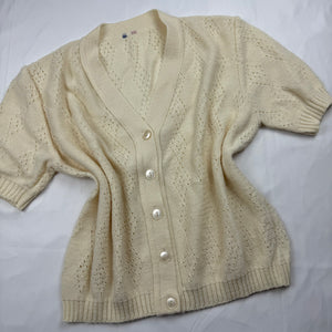 Cream knitted cardigan tee (M/L)