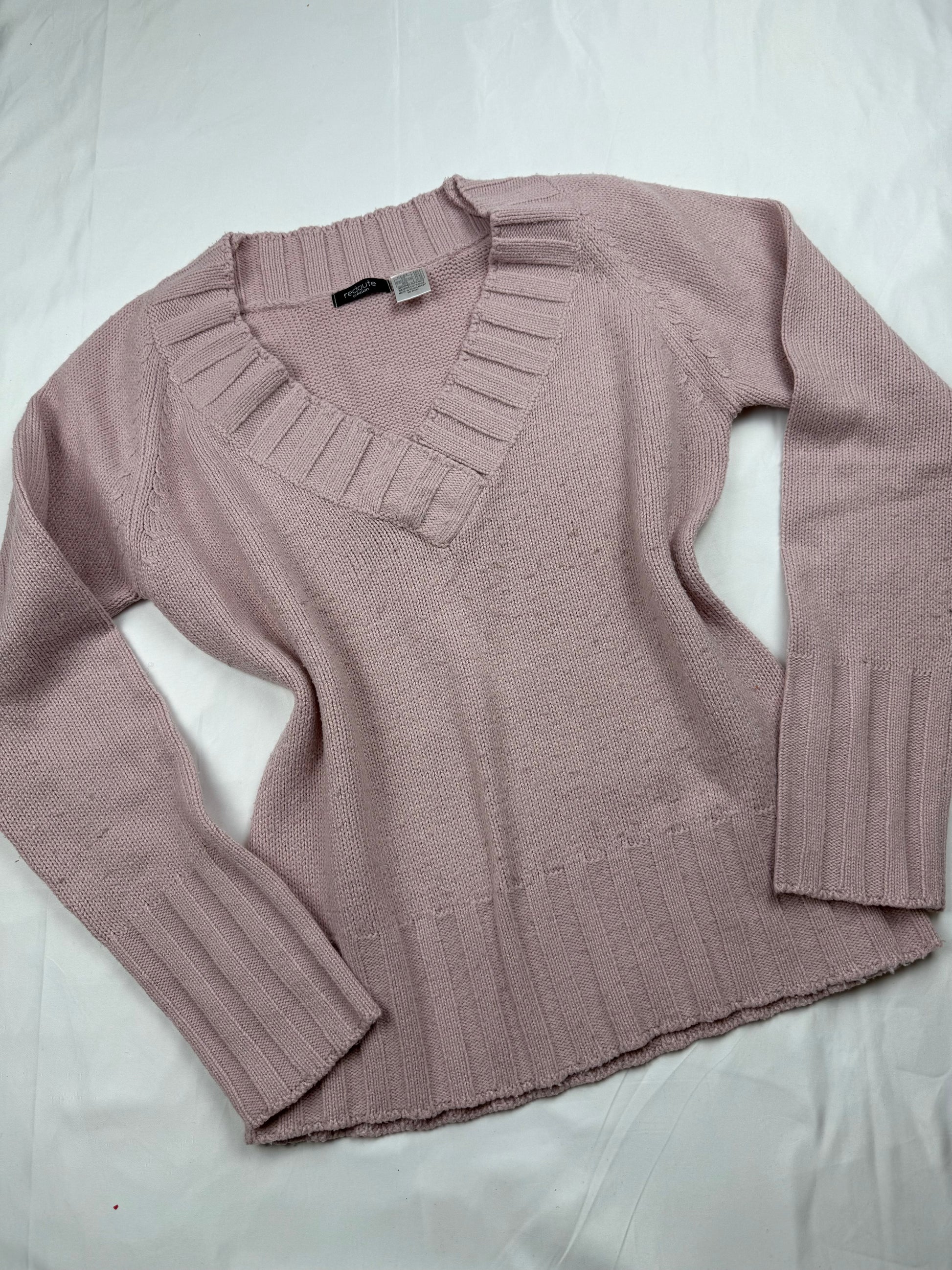 Pink V neck  jumper (M/L)