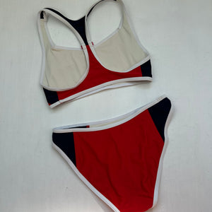 Red logo  low rise bikini set (S)