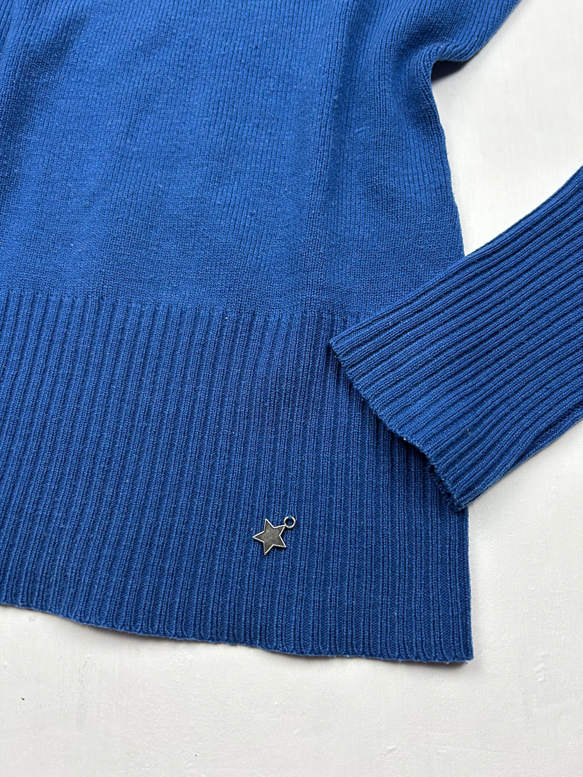 Blue V neck jumper (S/M)