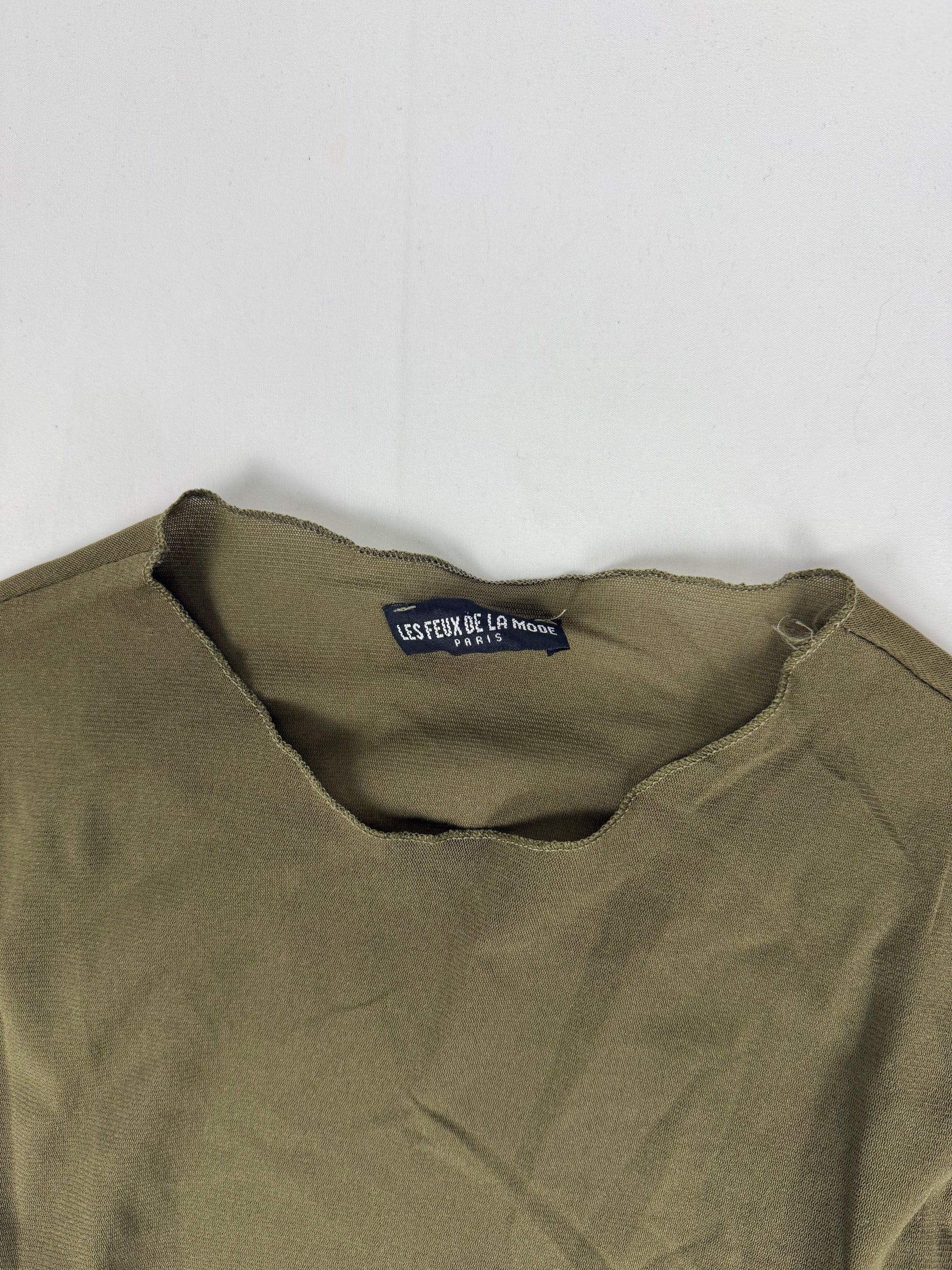 Khaki mesh tee (S/M)