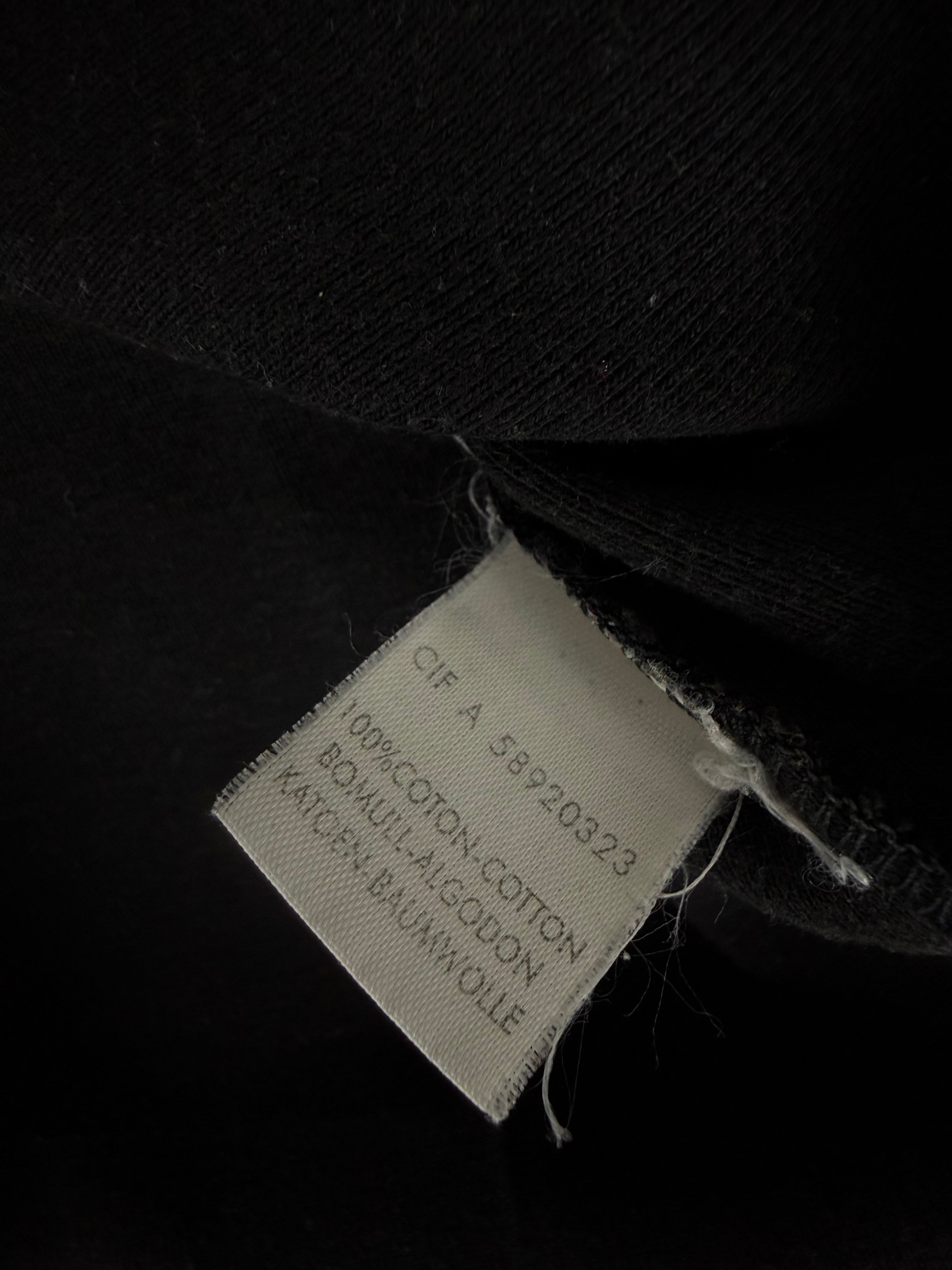 Black graphic cotton top (M)