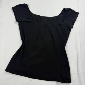 Black cotton super stretch tight fit tee (M/L)